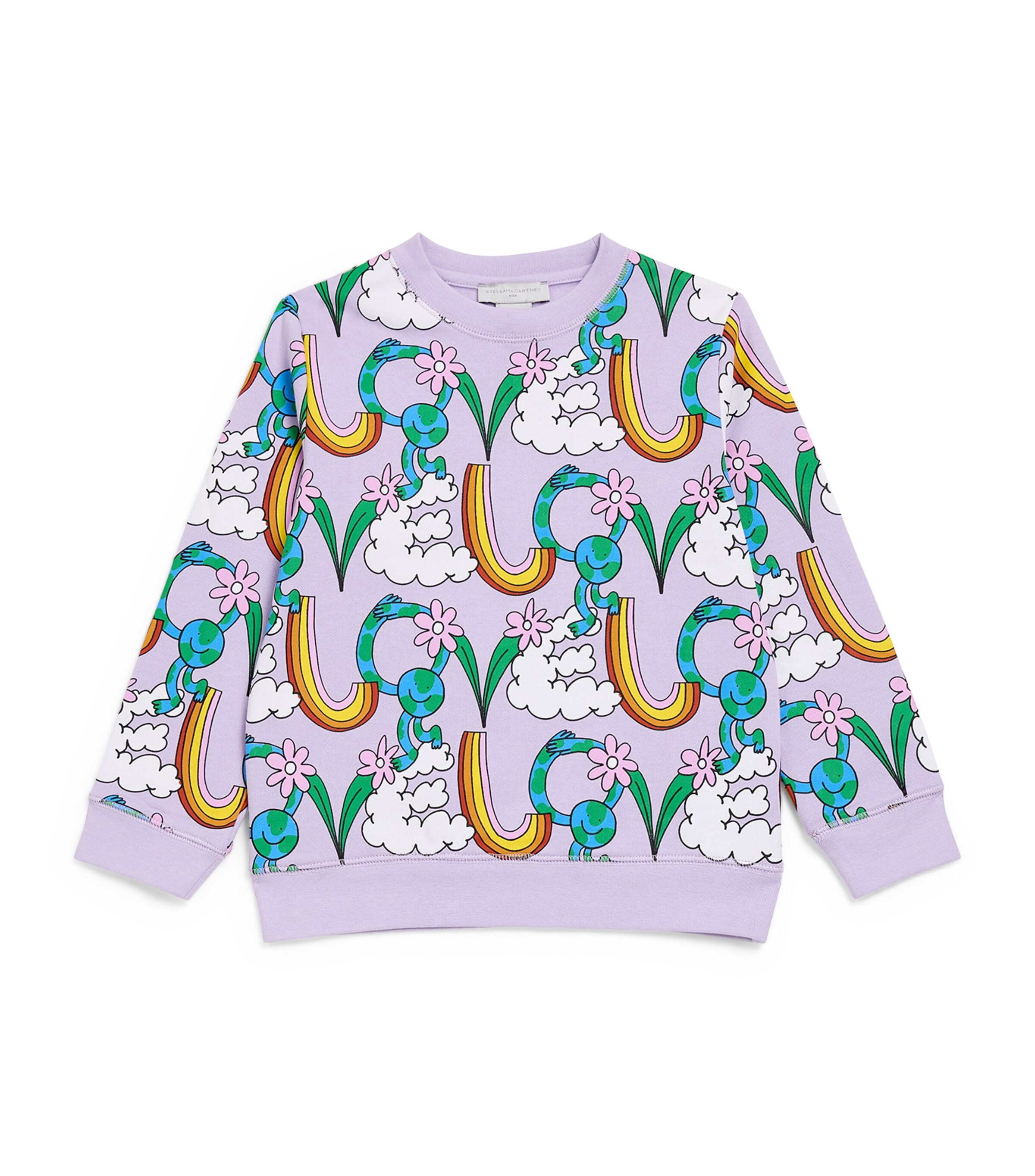 Stella McCartney Kids Cotton Earth Friends Sweatshirt (3-14+ Years) | Girls Clothing | Sweatshirts & Hoodies | Designers | Stella Mccartney | Hoodies & Sweatshirts