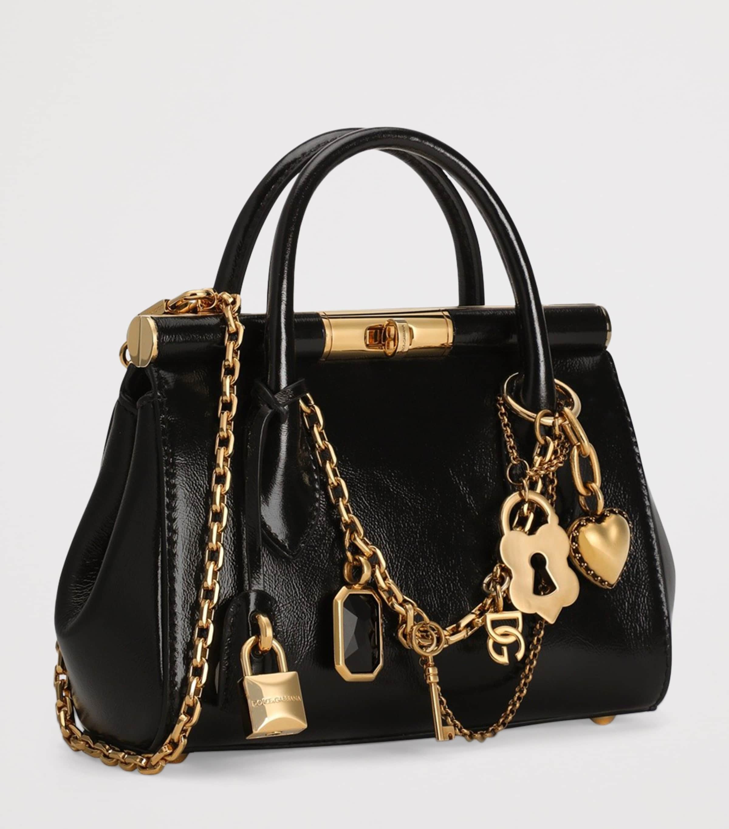 Dolce&Gabbana Mini Leather Marlene Day Shoulder Bag Nero/vintage Image 4