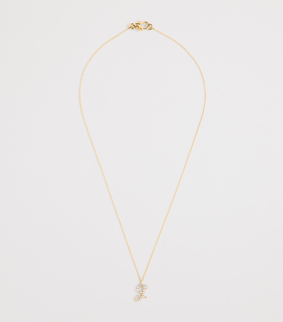 Yellow Gold and Diamond Soprano 'G' Necklace YELLOW GOLD Image 3
