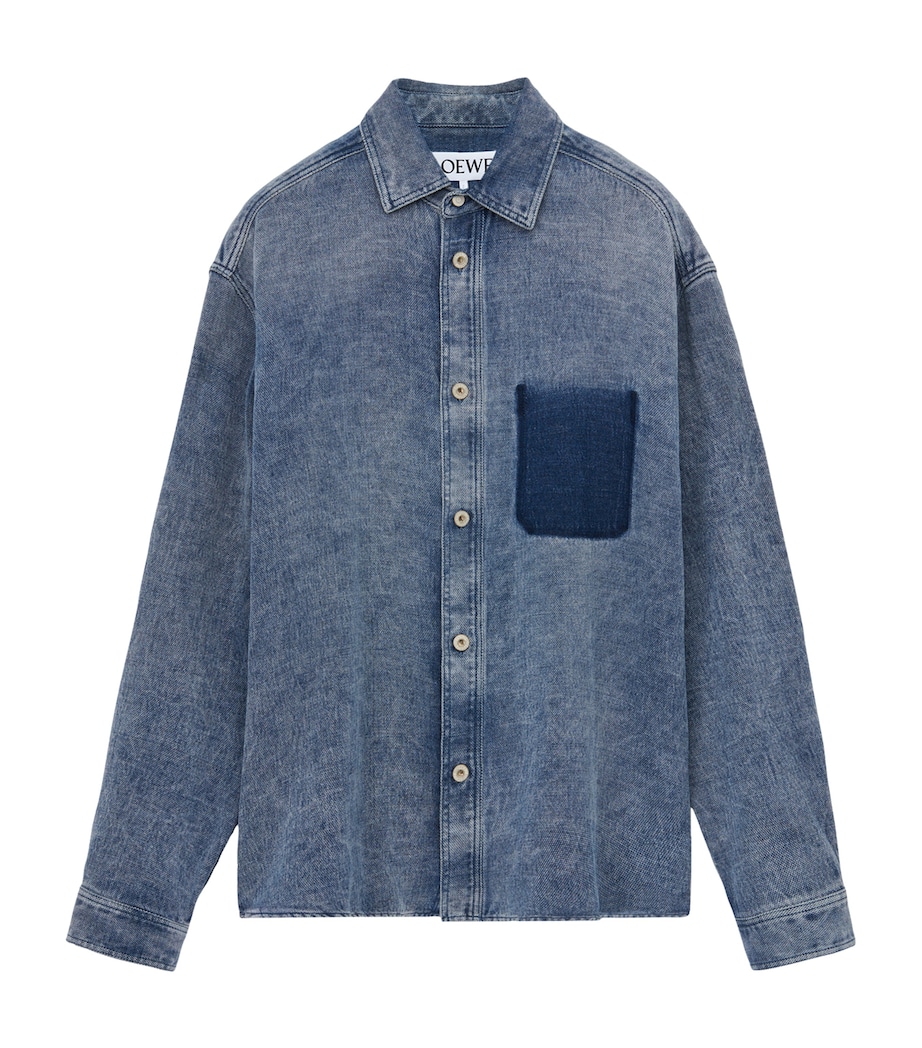 Linen-Cotton Shirt GREY BLUE Image 1