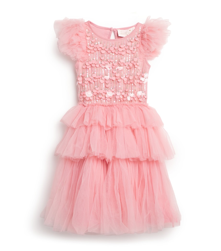 Tulle Embellished Daphne Dress (2-11 Years) PEACH BLUSH Image 1