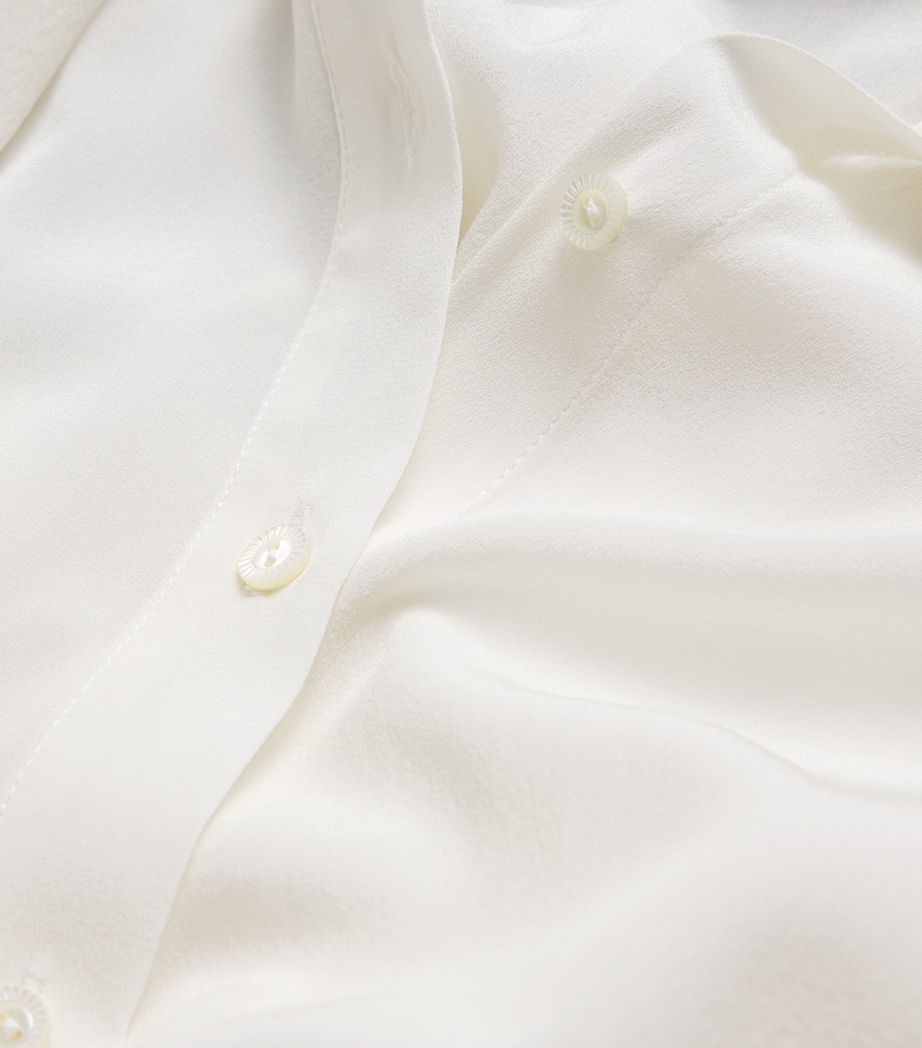 Silk Ruffle Demaris Blouse DOVE Image 5