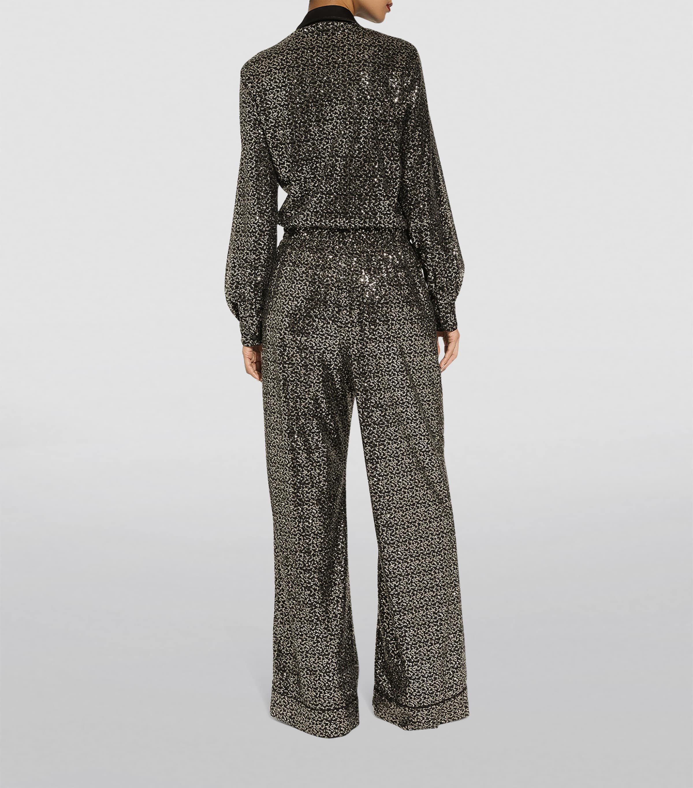 Sequinned Wide-Leg Trousers S8450-BICOLOUR Image 6