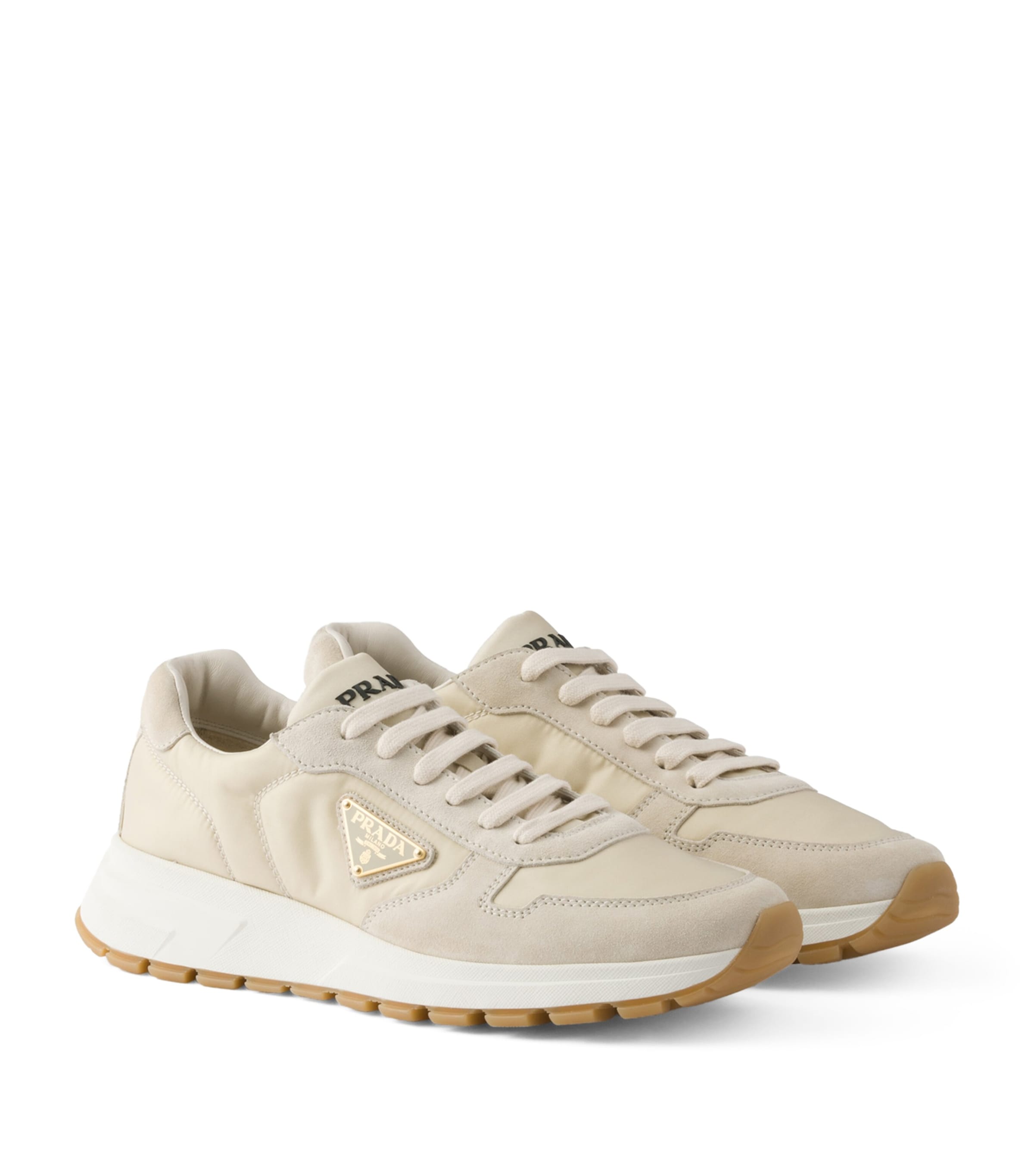 【PRADA】Prax 01 ロゴ スニーカー Re-Nylon スエード Prada Men's Prax 01 Delave Suede and Re-Nylon Sneakers