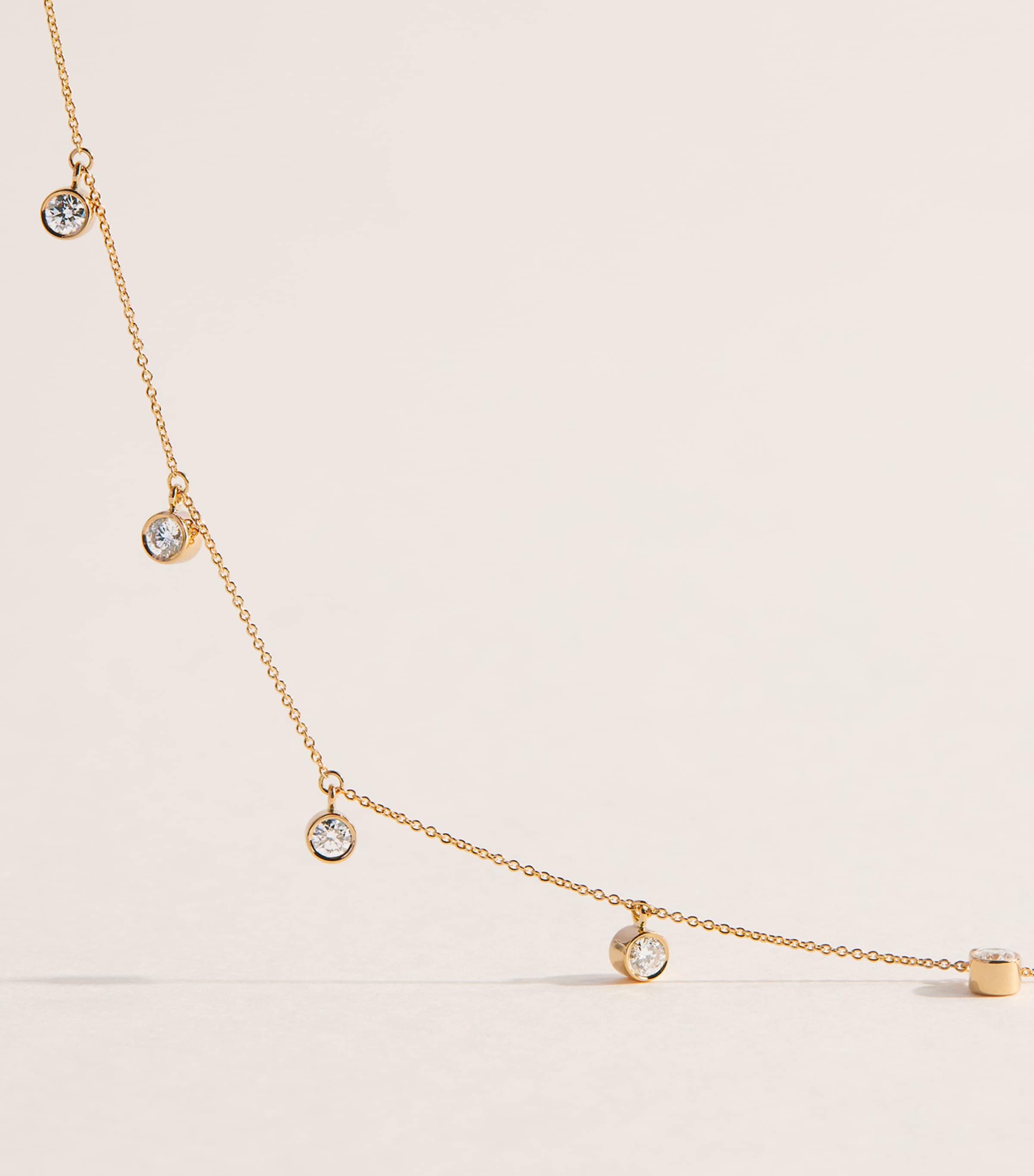 Sophie Bille Brahe Yellow Gold and Diamond Lou of the Valley Necklace Yellow Gold Image 5