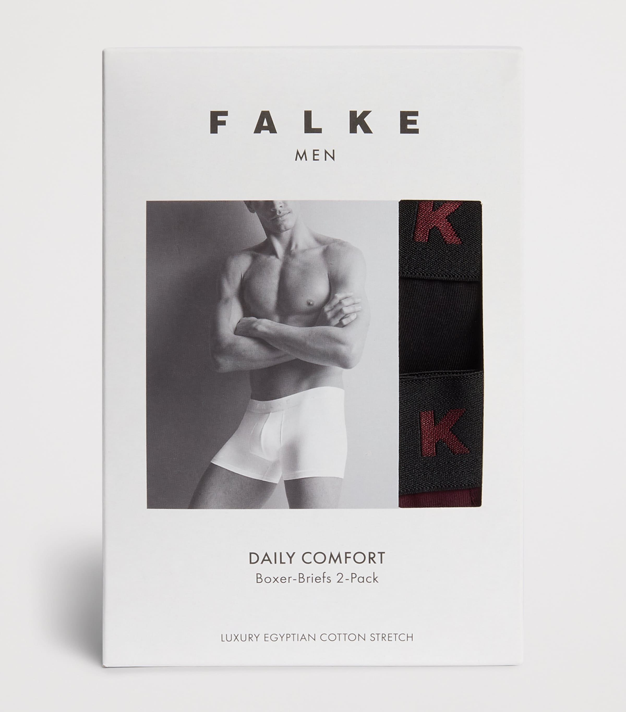 Falke Mens Egyptian Cotton Boxer Briefs (Pack of 2) Sortiment Image 4