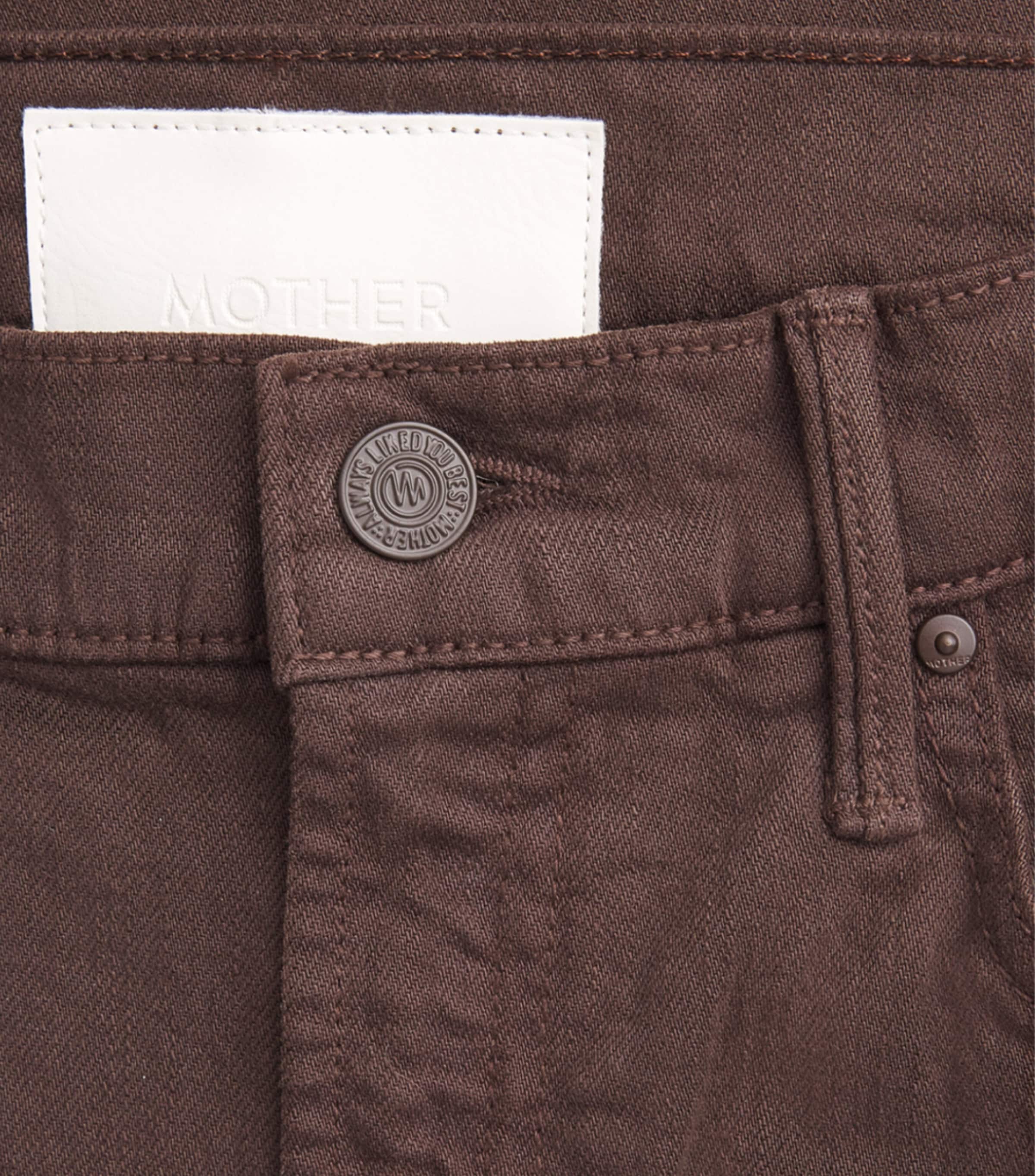 MOTHER Womens The Undercover Sneak Jeans Chocolate Brown Image 6