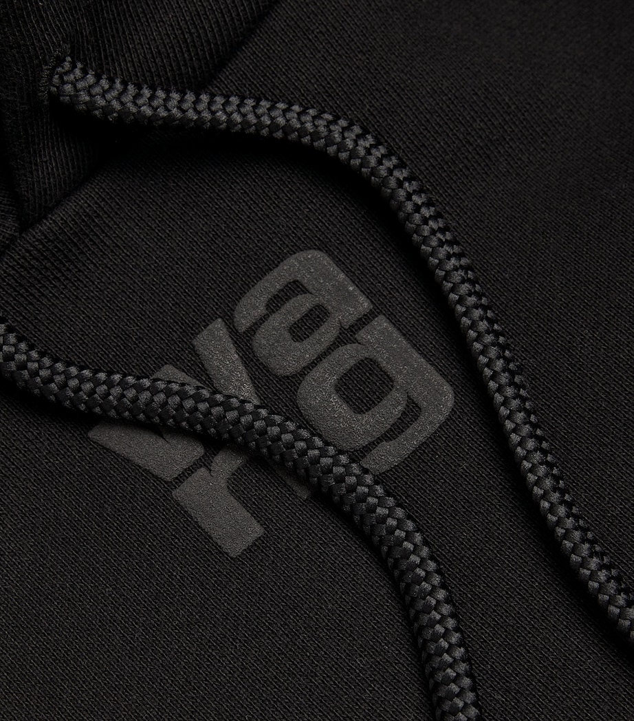 Cotton Logo Hoodie BLACK 001 Image 4