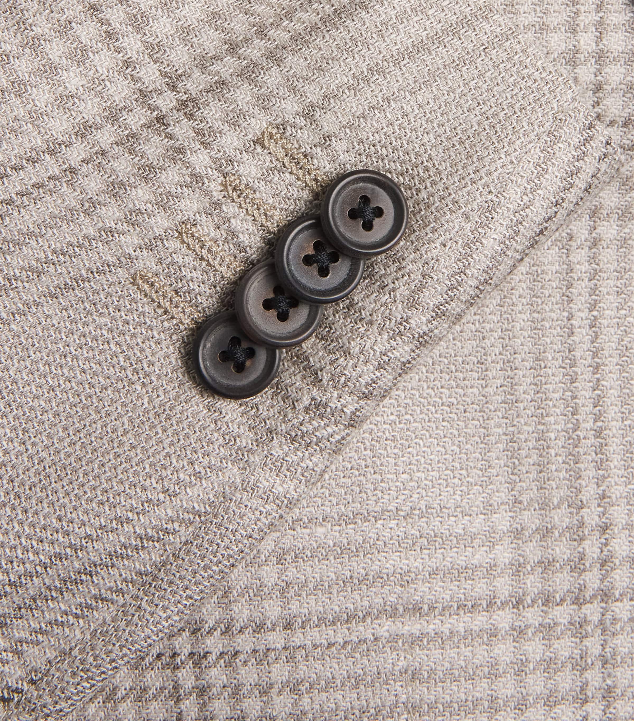 Corneliani Mens Check Leader Soft Blazer Natural / Beige Image 6