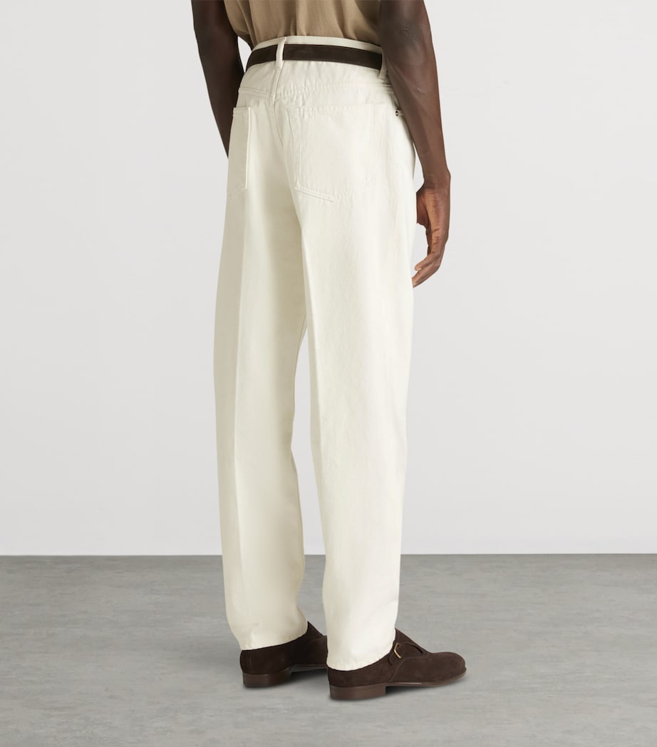 Dunhill Mens Sea Island Cotton Straight Jeans Image 4