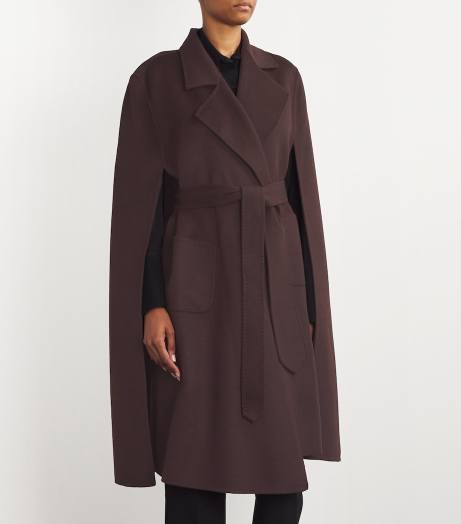 Cashmere On Set Cape Coat EXPRESSO Image 3