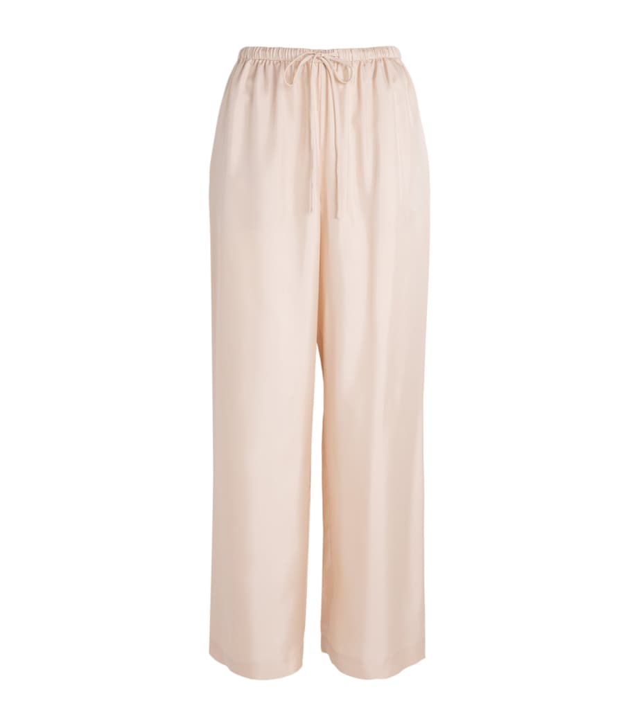 Róhe Womens Silk Relaxed Straight Trousers Rose Image 1