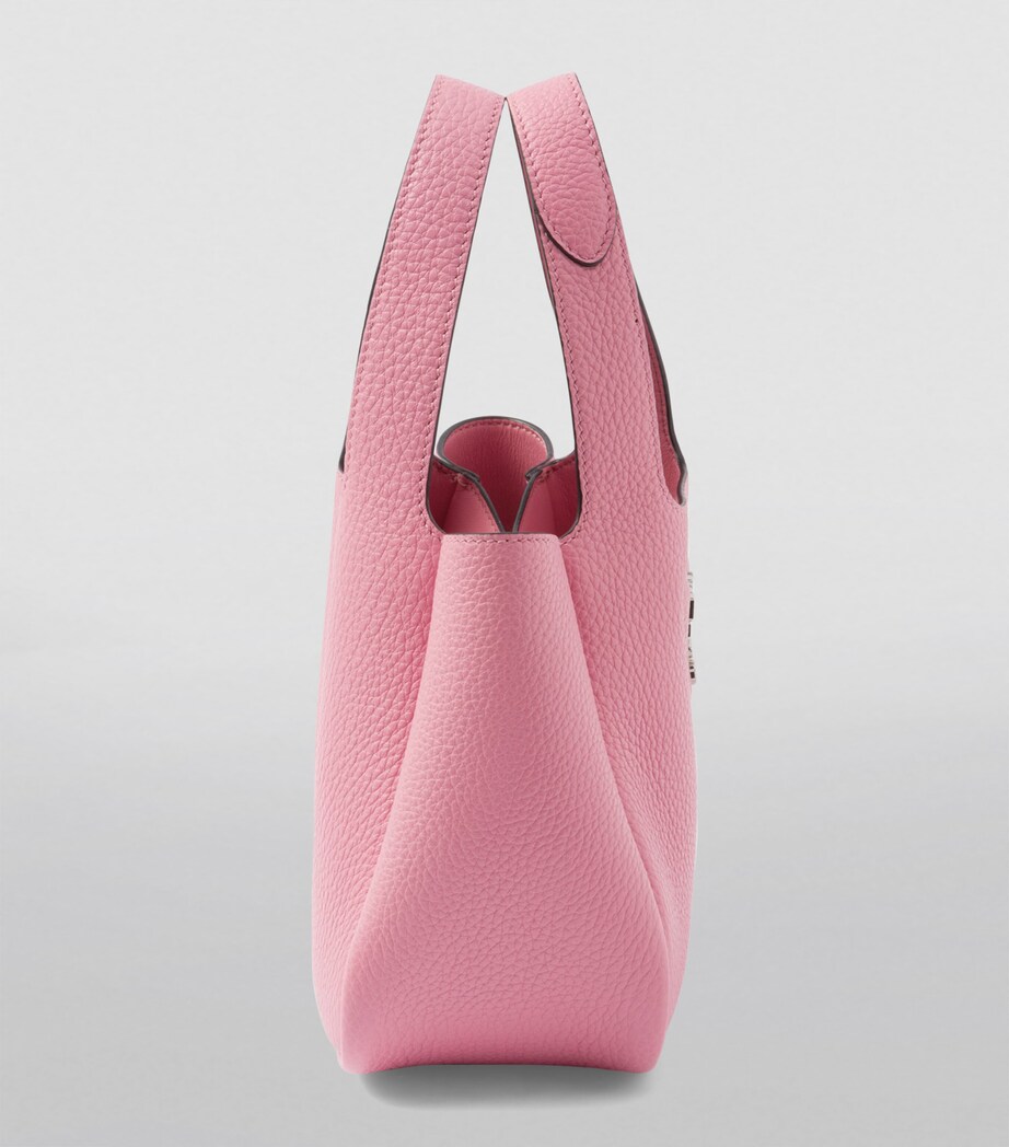 Mini Leather Bucket Bag F02YN Image 5