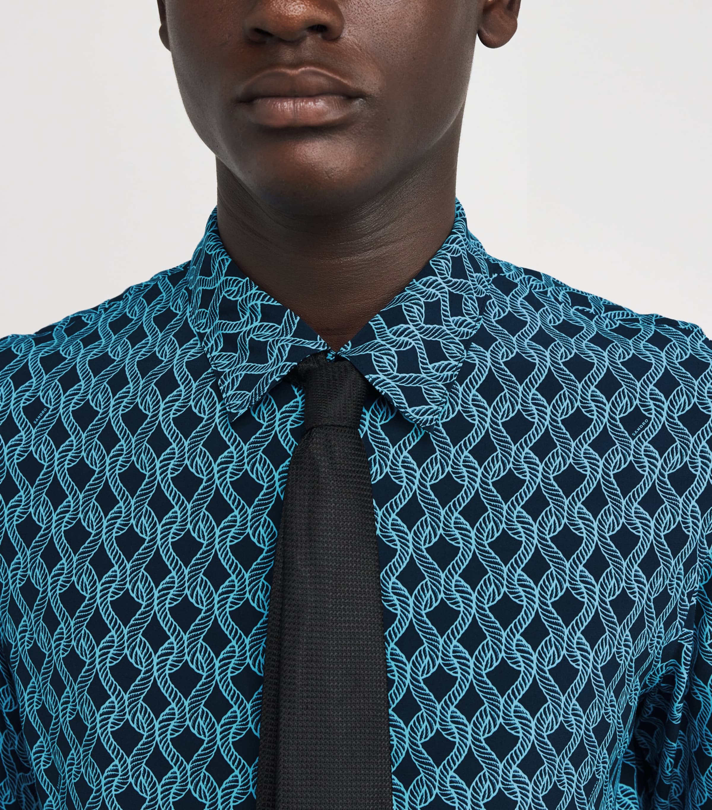 Rope-Print Shirt NAVY BLUE Image 6