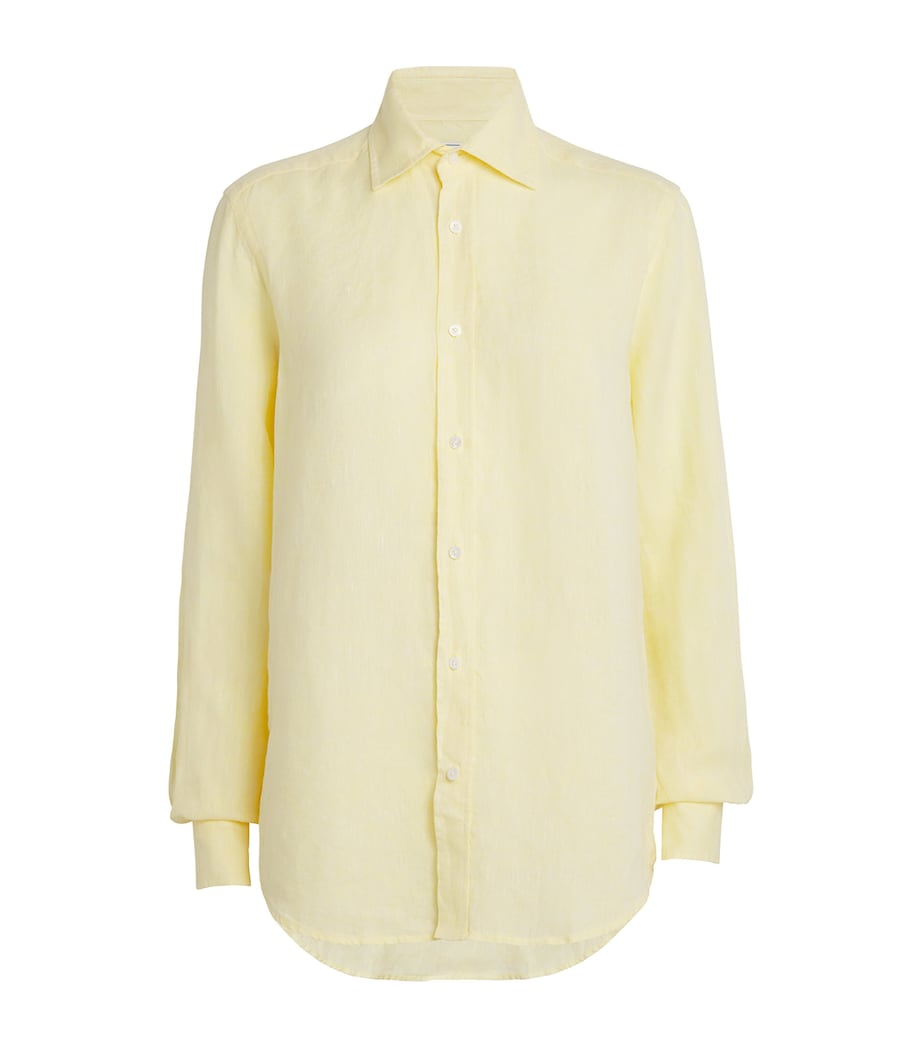 Linen The Boyfriend Shirt LEMON YELLOW Image 1