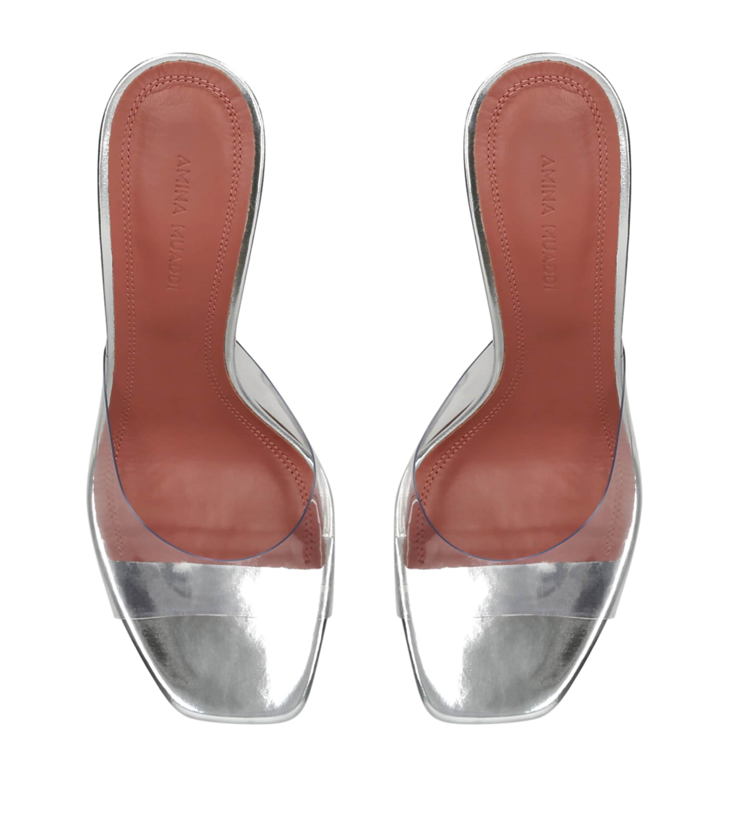 Amina Muaddi Multi Lupita Glass Mules 70 | Harrods US