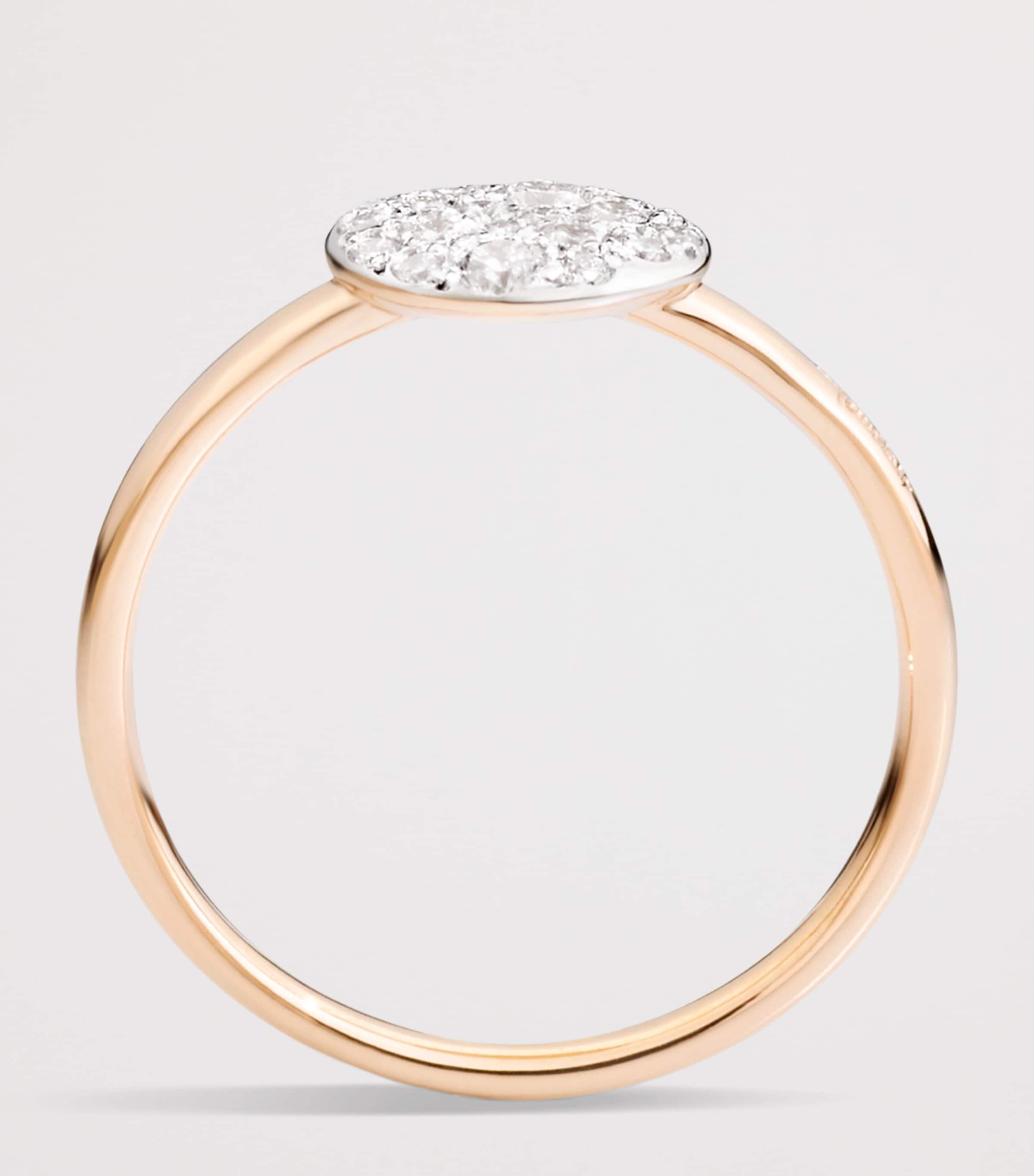 Pomellato Rose Gold and Diamond Sabbia Ring Image 5
