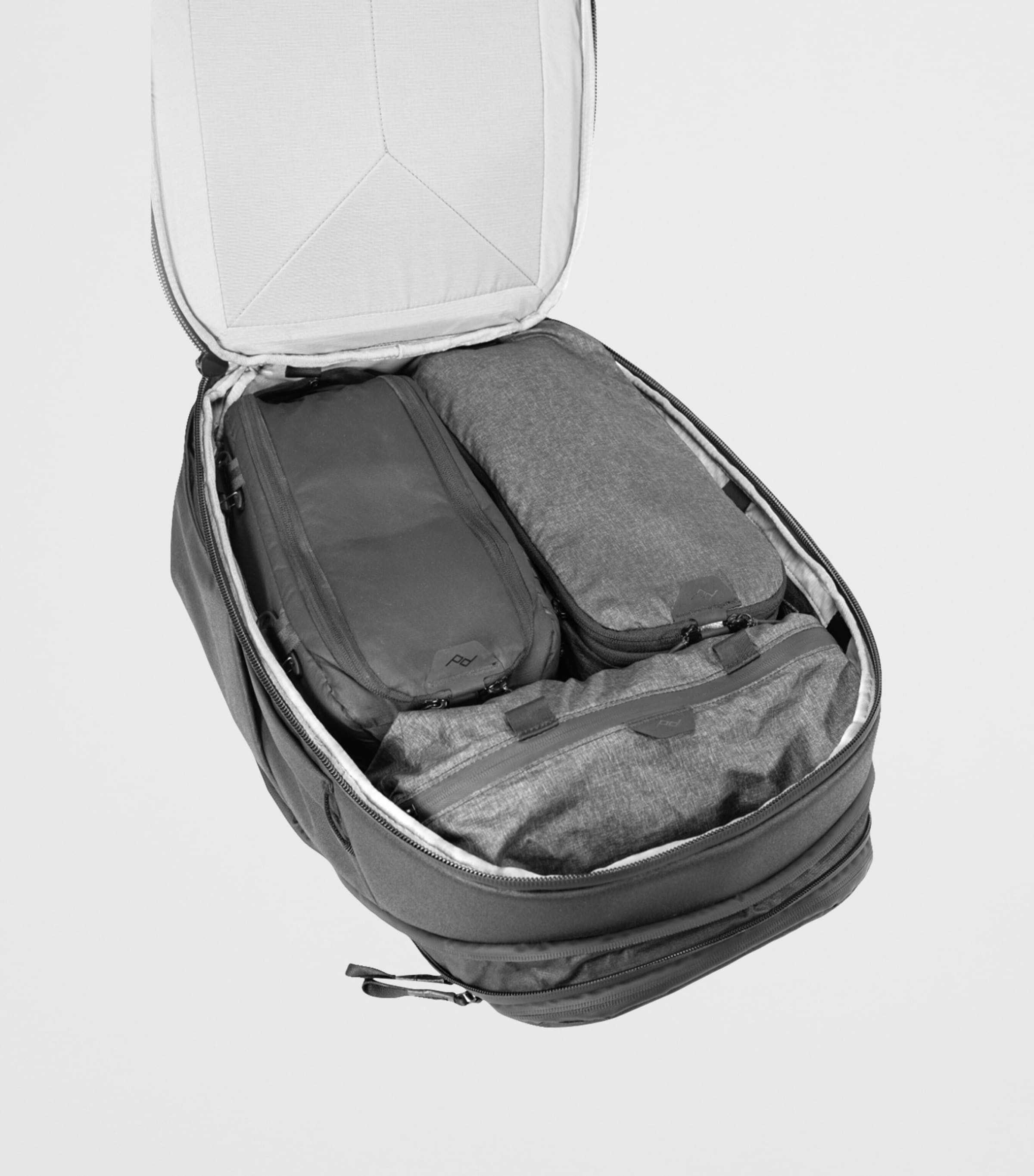 Canvas Expandable 30-Litre Travel Backpack BLACK Image 14