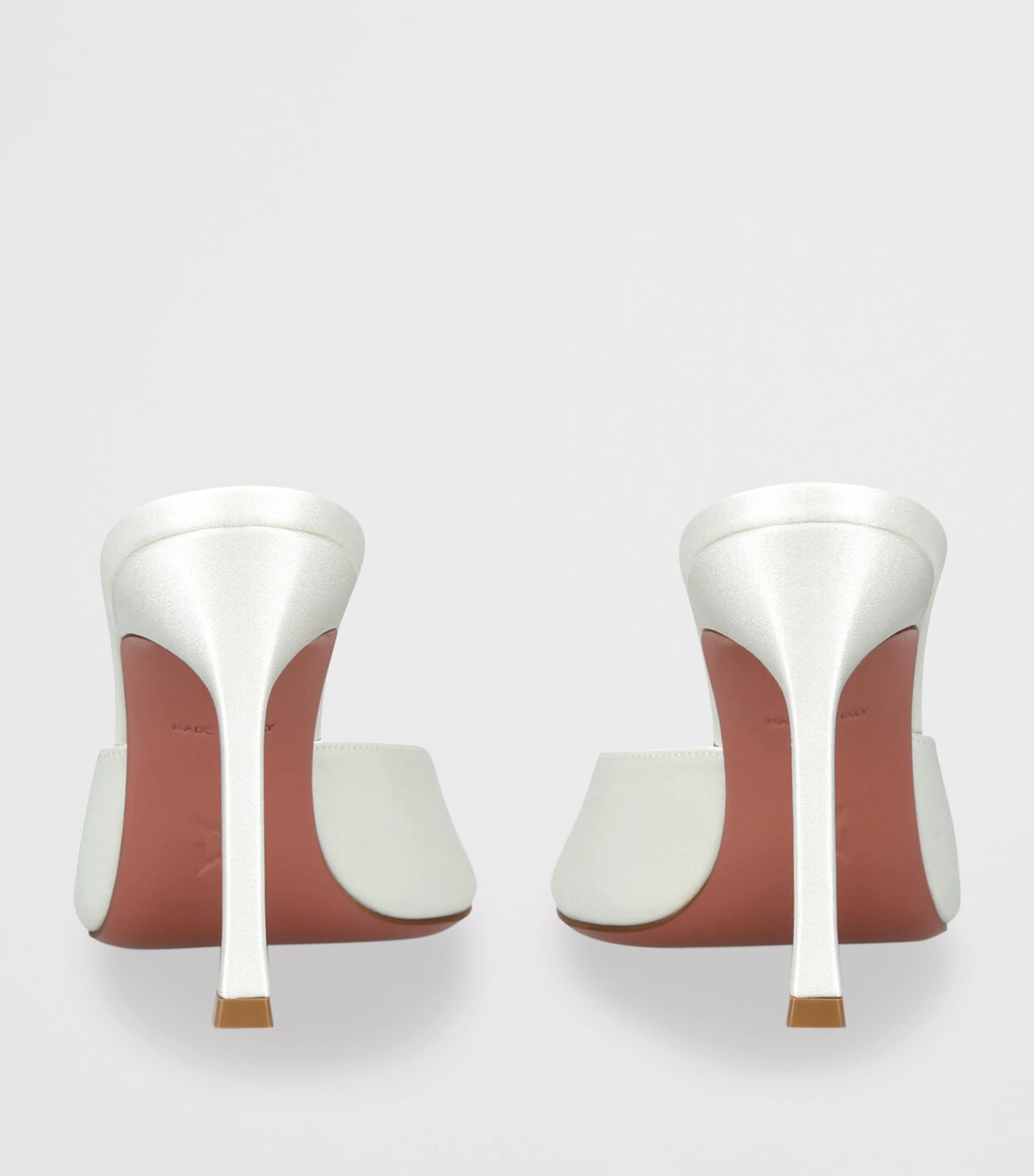 Satin Alexa Mules 95 WHITE Image 2