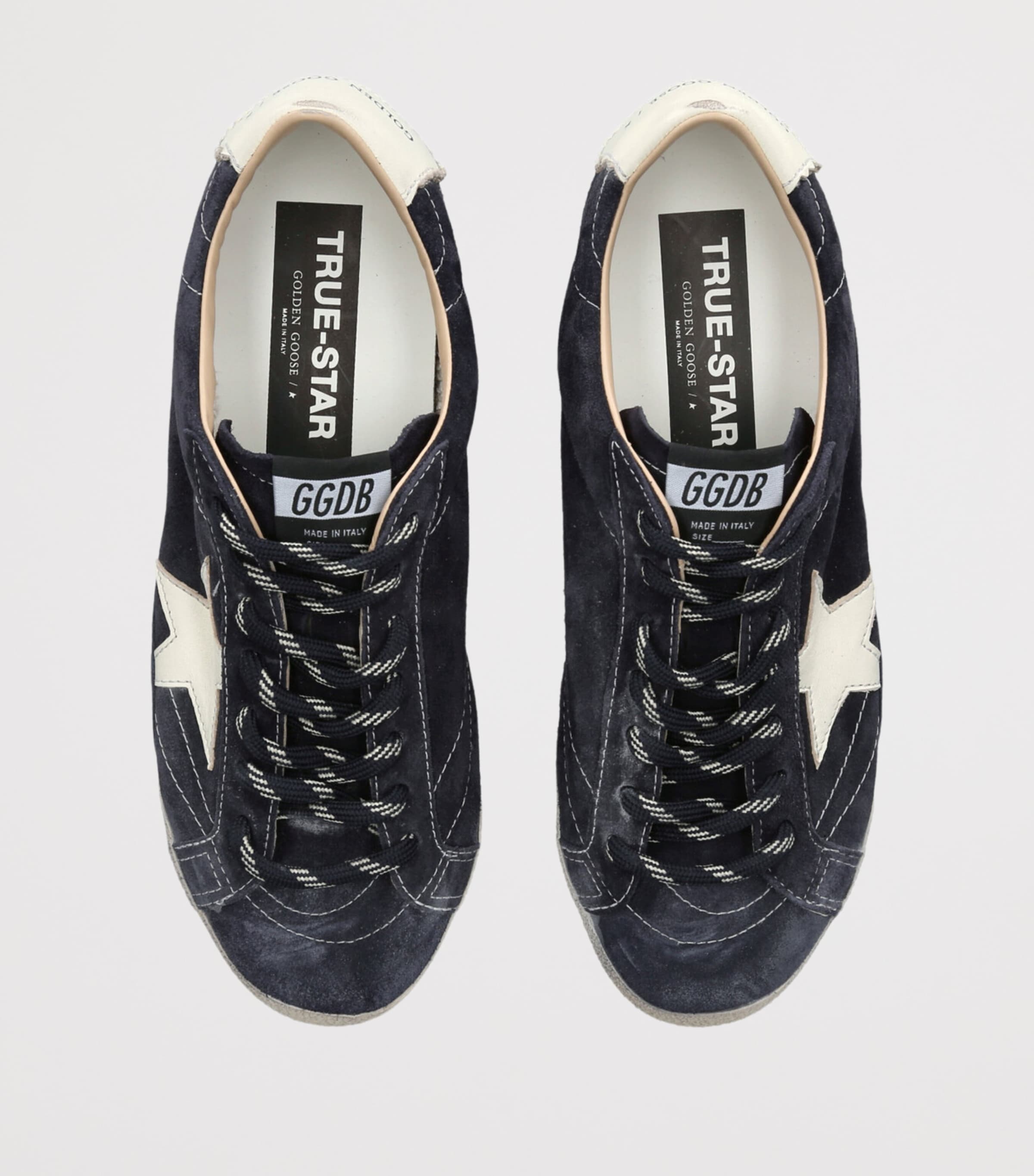 Golden Goose Suede-Leather True Star Sneakers Navy Image 4
