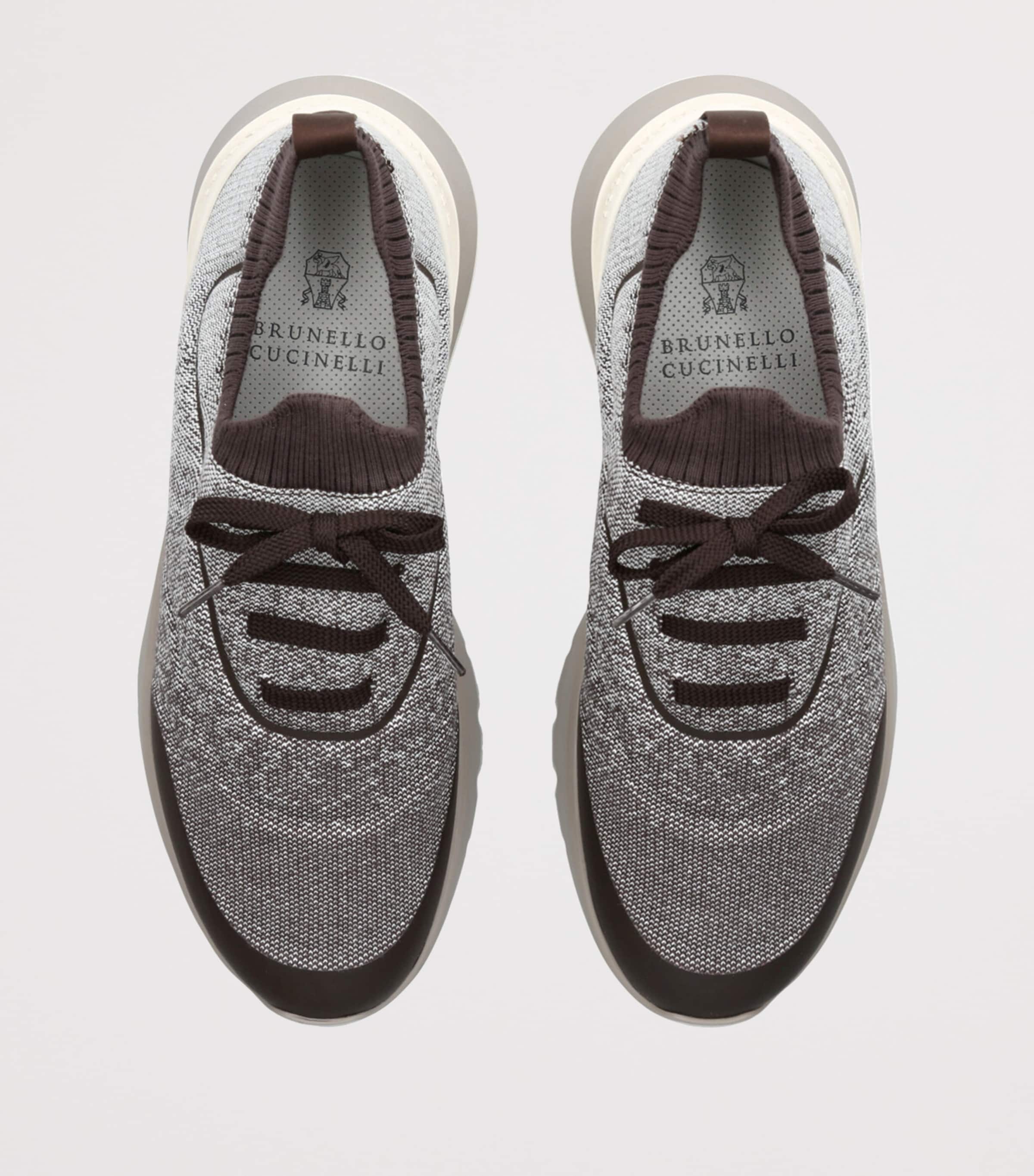 Knitted Sportiv Sneakers BROWN/OTH Image 4