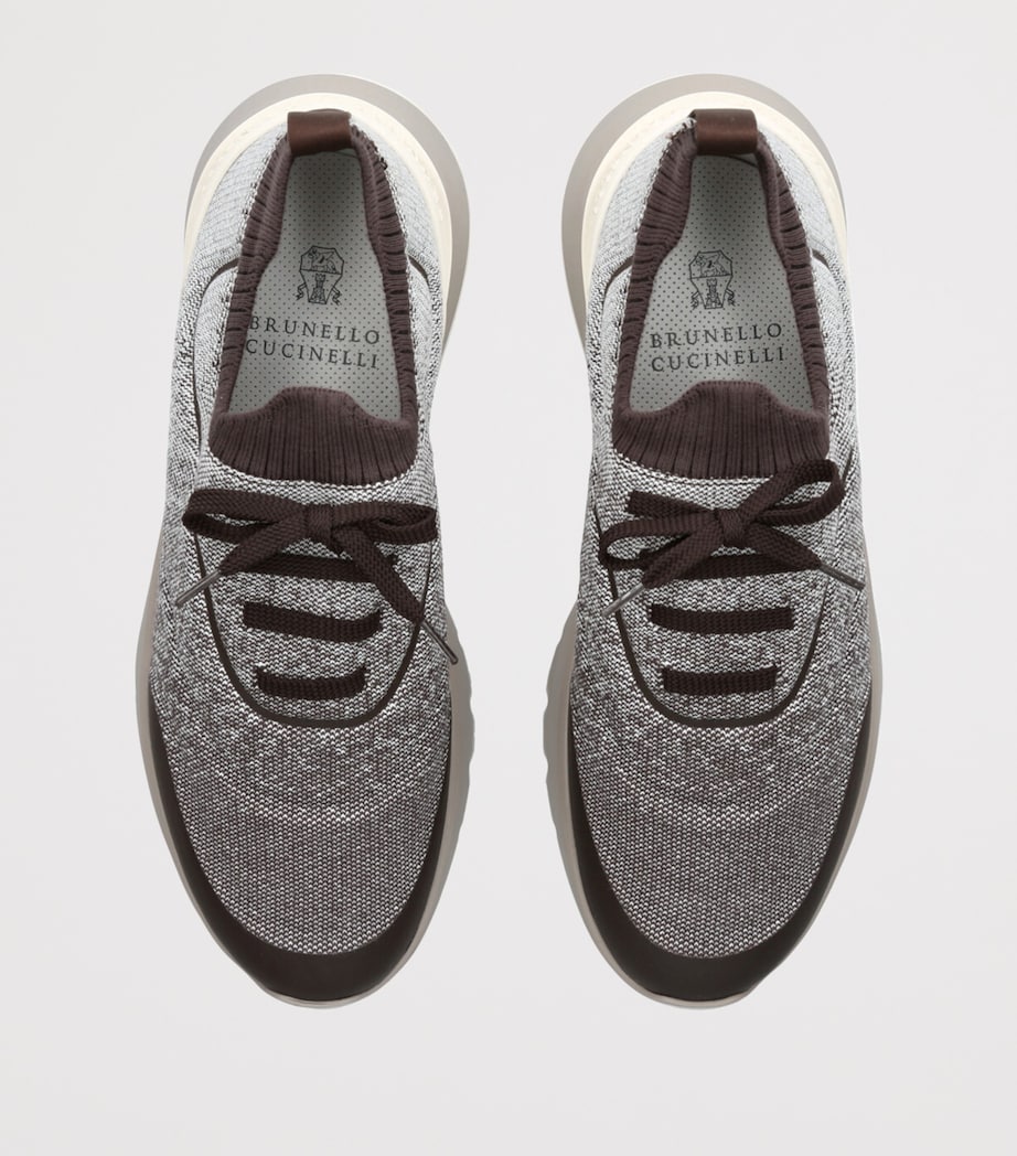 Knitted Sportiv Sneakers BROWN/OTH Image 4