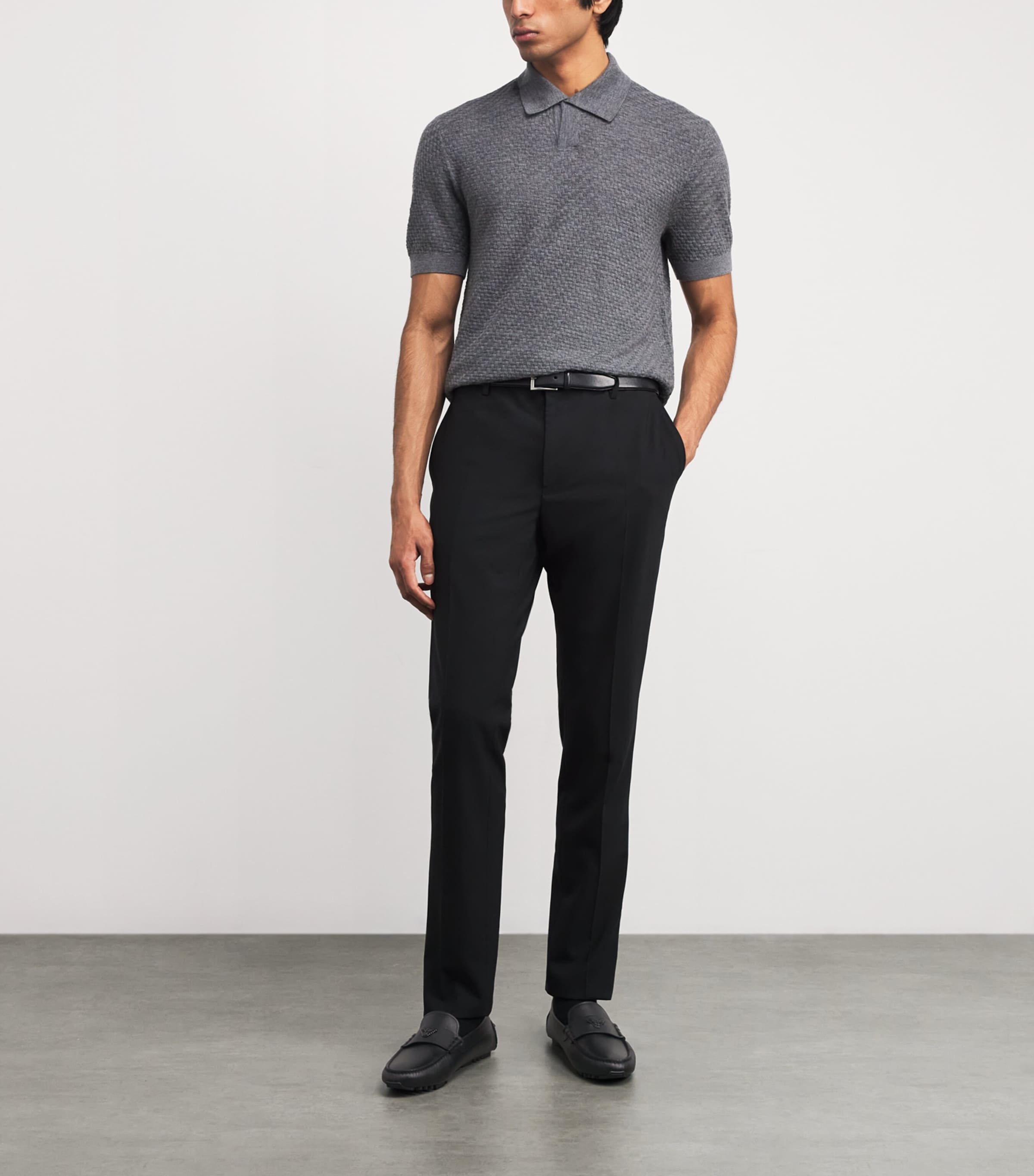 Saffiano Leather Driving Loafers UC001 Image 6