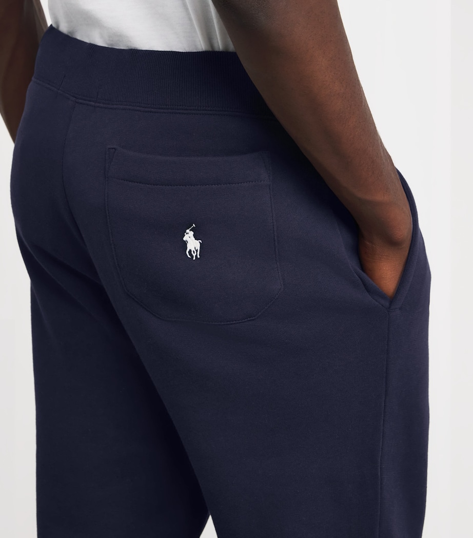 Cotton-Blend Fleece-Logo Sweatpants NAVY Image 6
