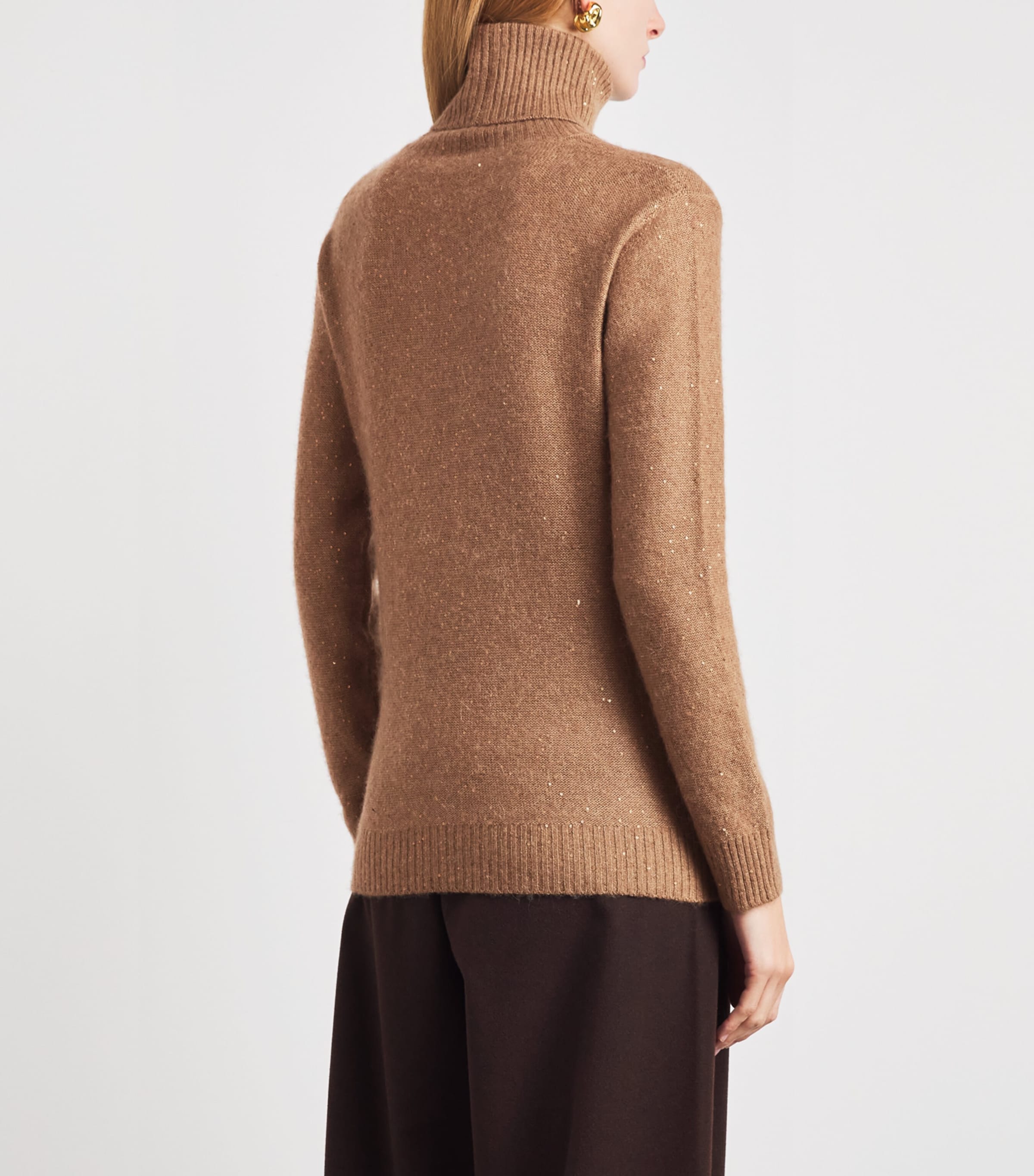 Fabiana Filippi Womens Virgin Wool-Blend Sequin Rollneck Sweater Vimini Image 5