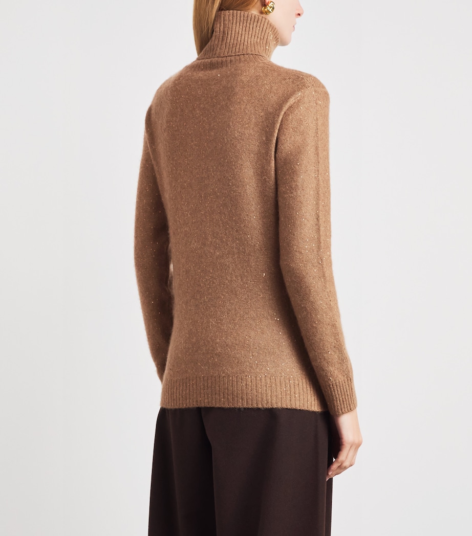 Fabiana Filippi Womens Virgin Wool-Blend Sequin Rollneck Sweater Vimini Image 5
