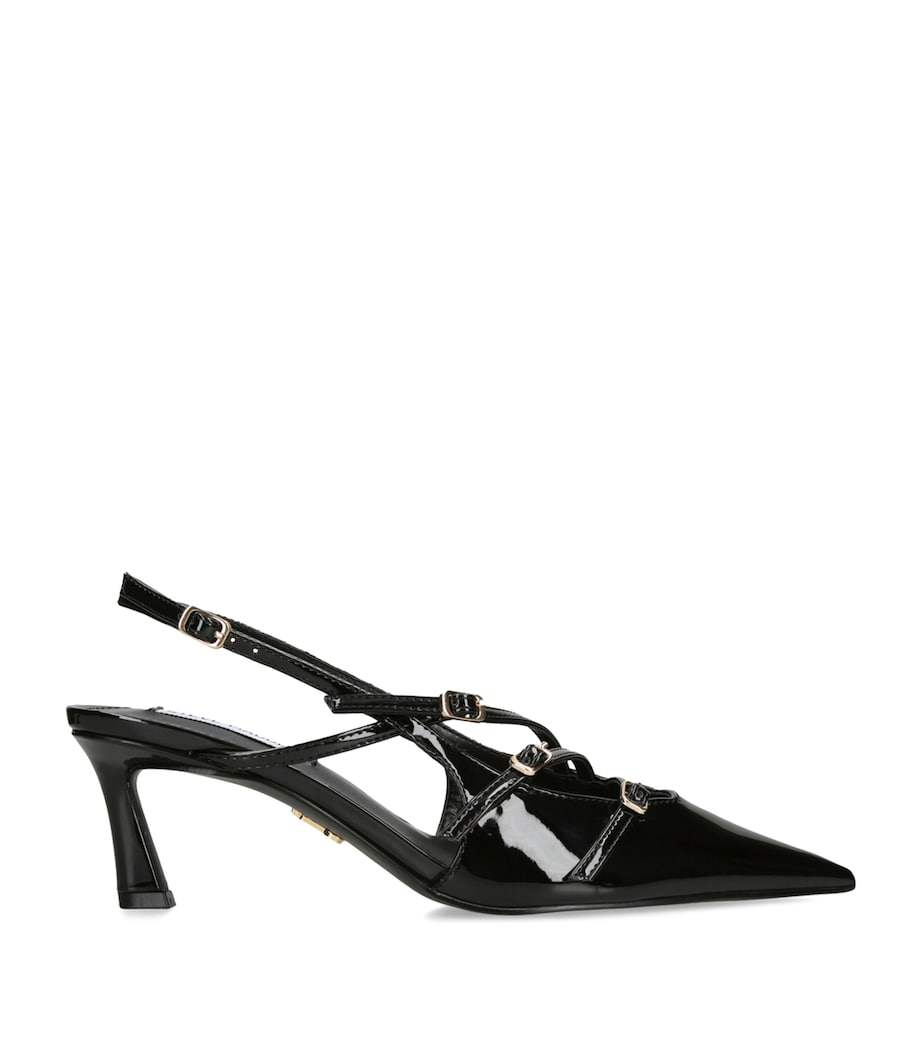 Steve Madden Patent Liana Slingback Pumps 60 Black Image 1