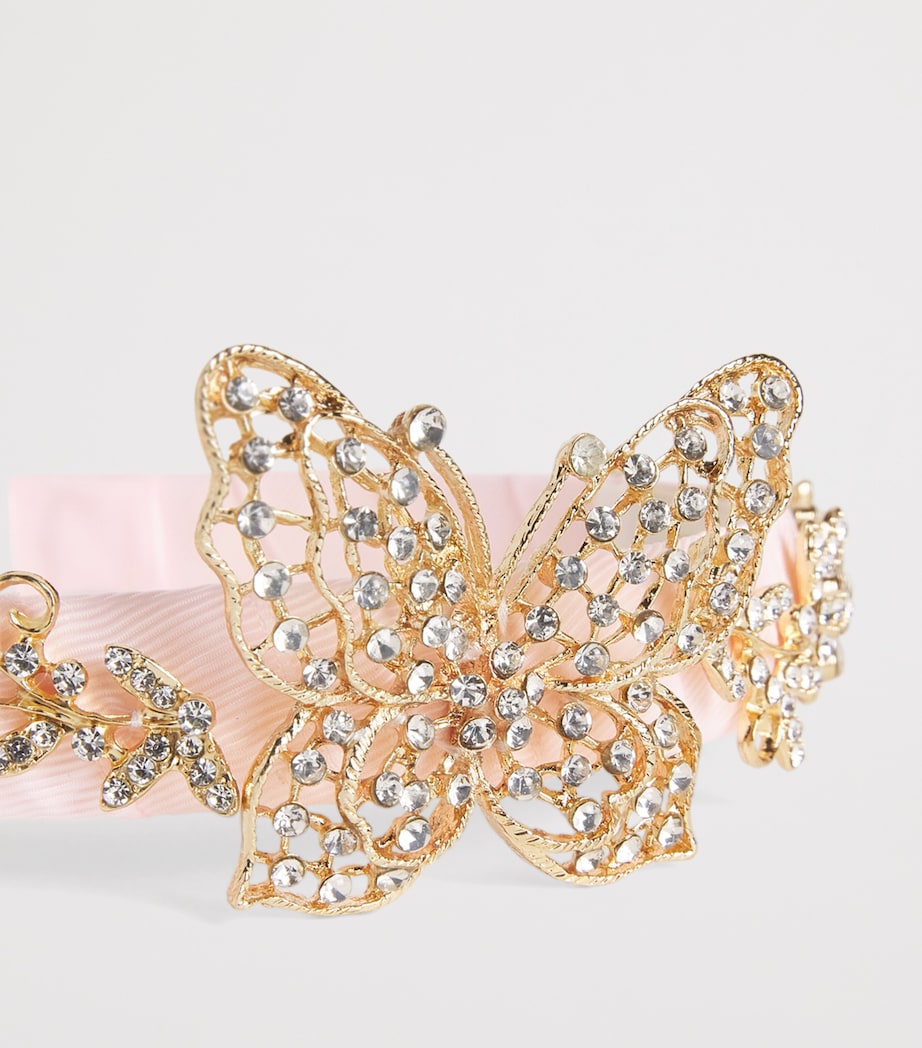 Crystal-Embellished Butterfly Headband XPINK Image 3