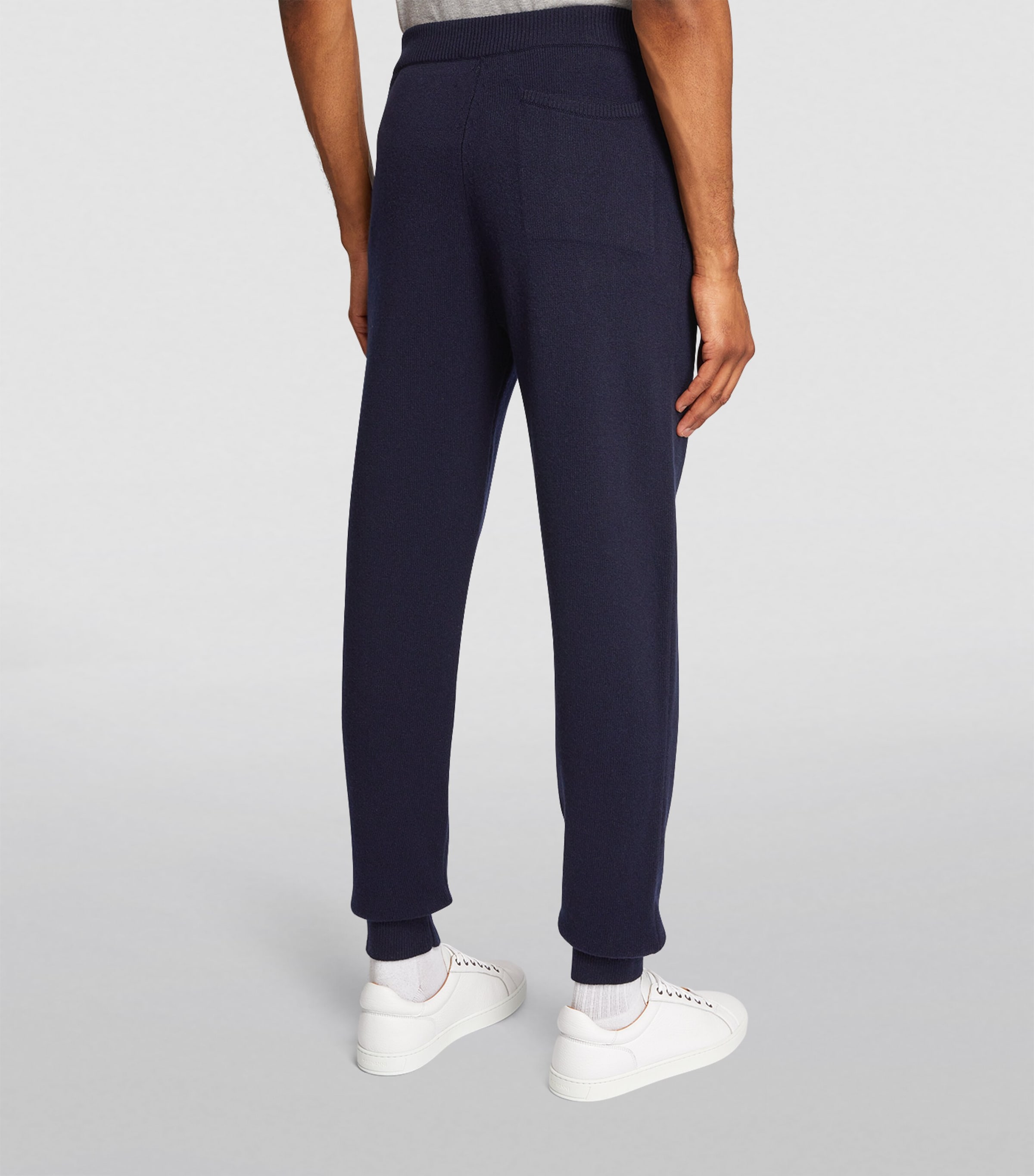 Harrods Mens Cashmere Sweatpants Navy Image 4