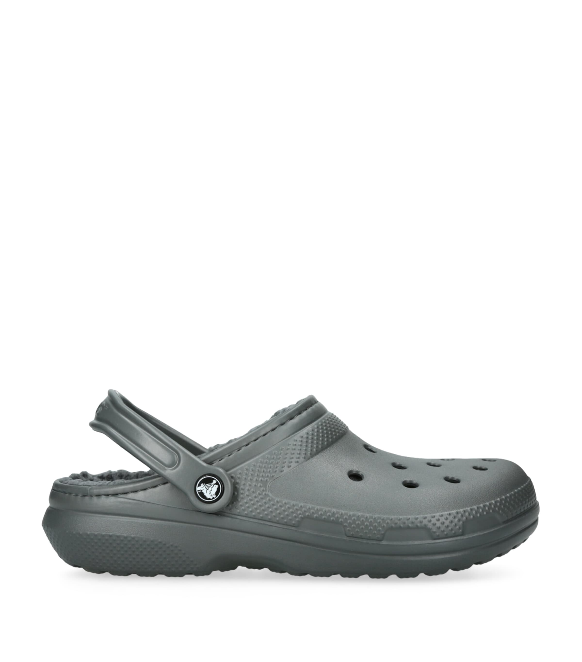 Crocs Classic Lined Clogs In Grey