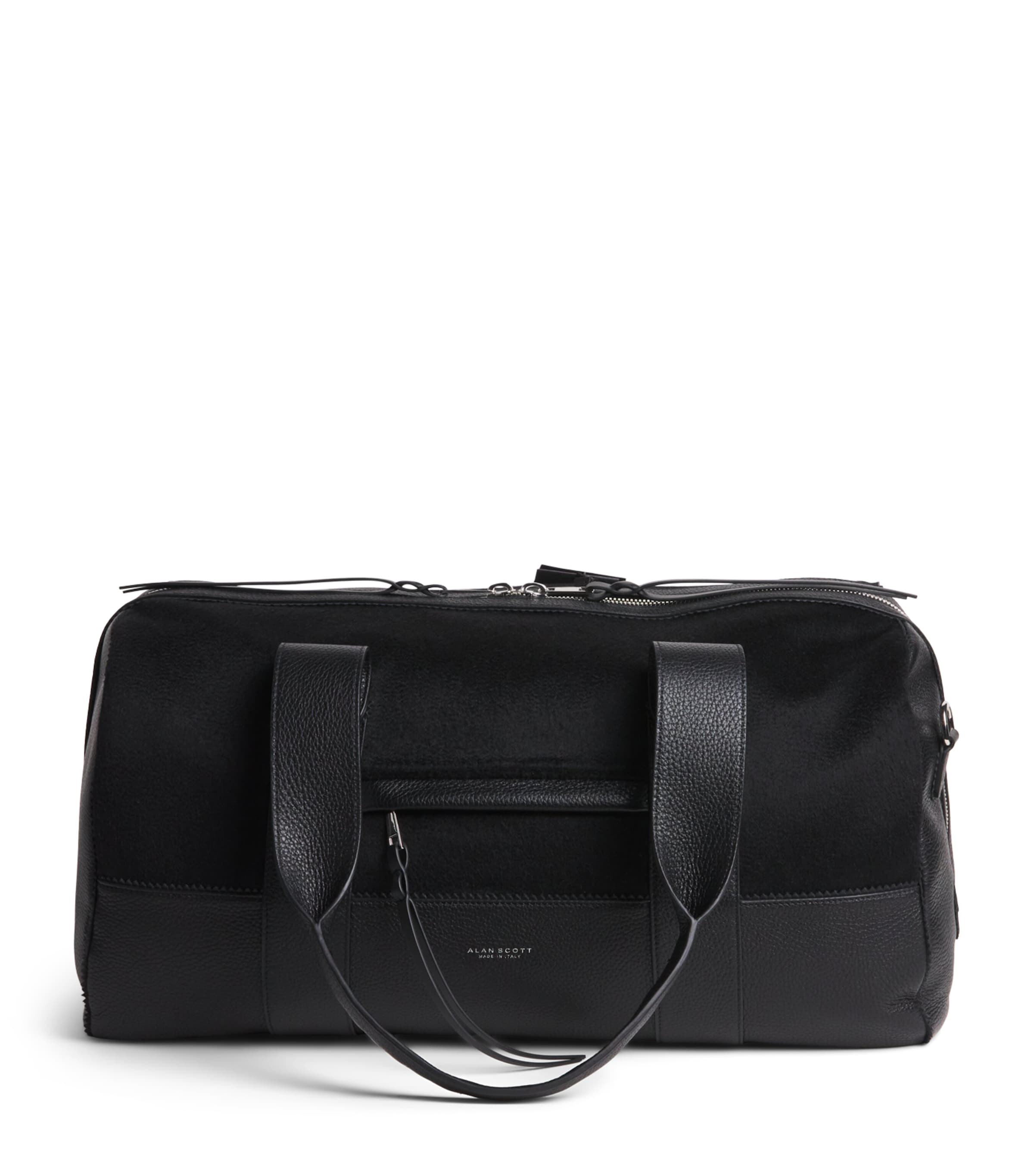 Alan Scott Deerskin Duffle Bag Black/black Image 1