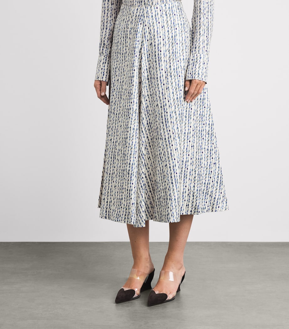 Altuzarra Womens Silk Bluebell Print Varda Midi Skirt Bluebell Image 4