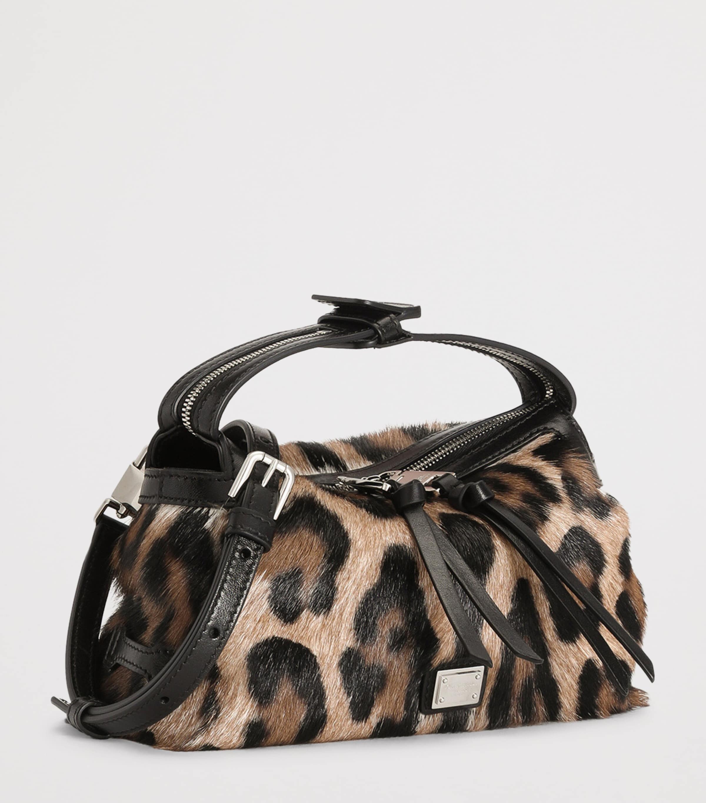 Goat Hair Vittoria Top-Handle Bag HY13M-LEO NEW Image 4