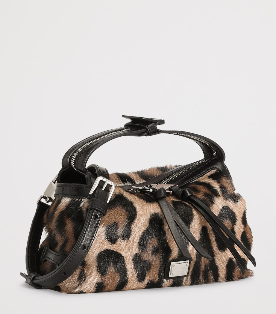 Goat Hair Vittoria Top-Handle Bag HY13M-LEO NEW Image 4