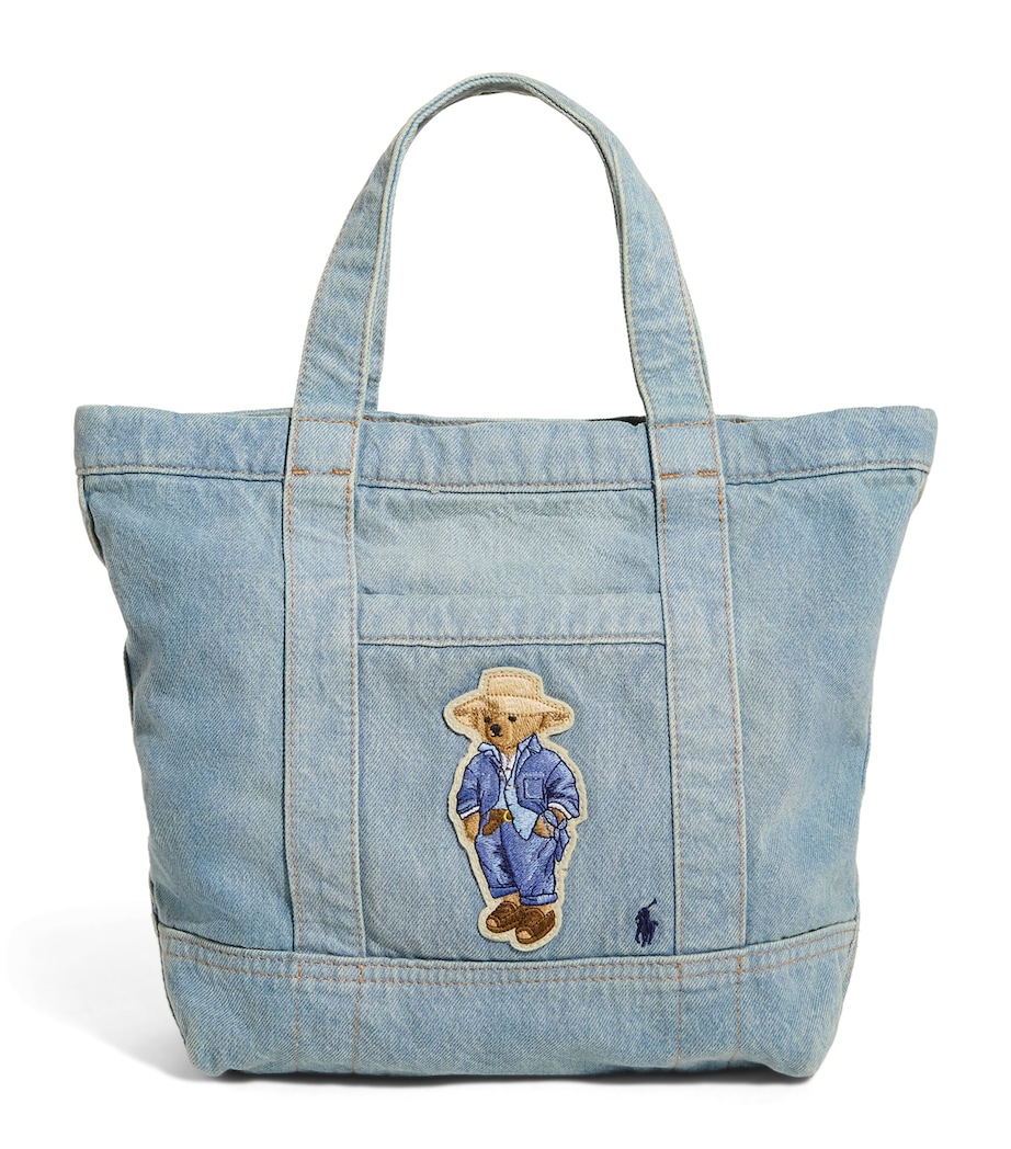 Polo Ralph Lauren Small Denim Polo Bear Tote Bag | Harrods HK