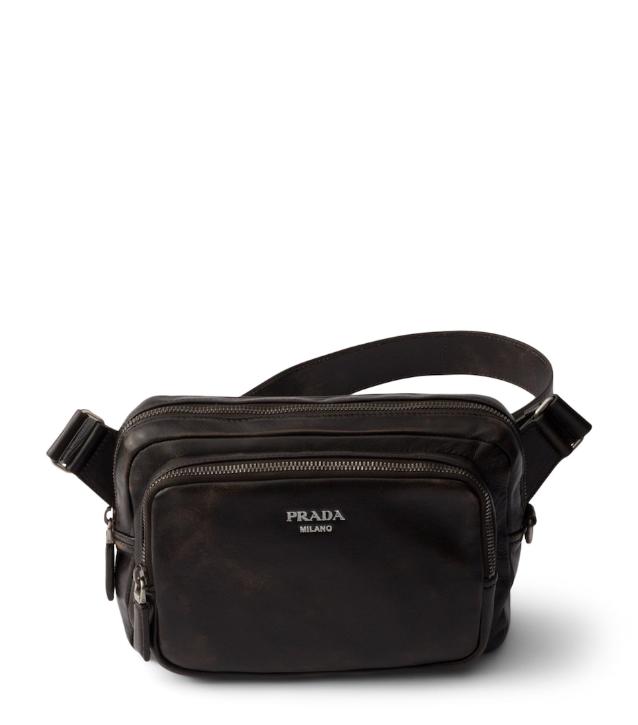 Prada Leather Cross-Body Bag Brown Image 1
