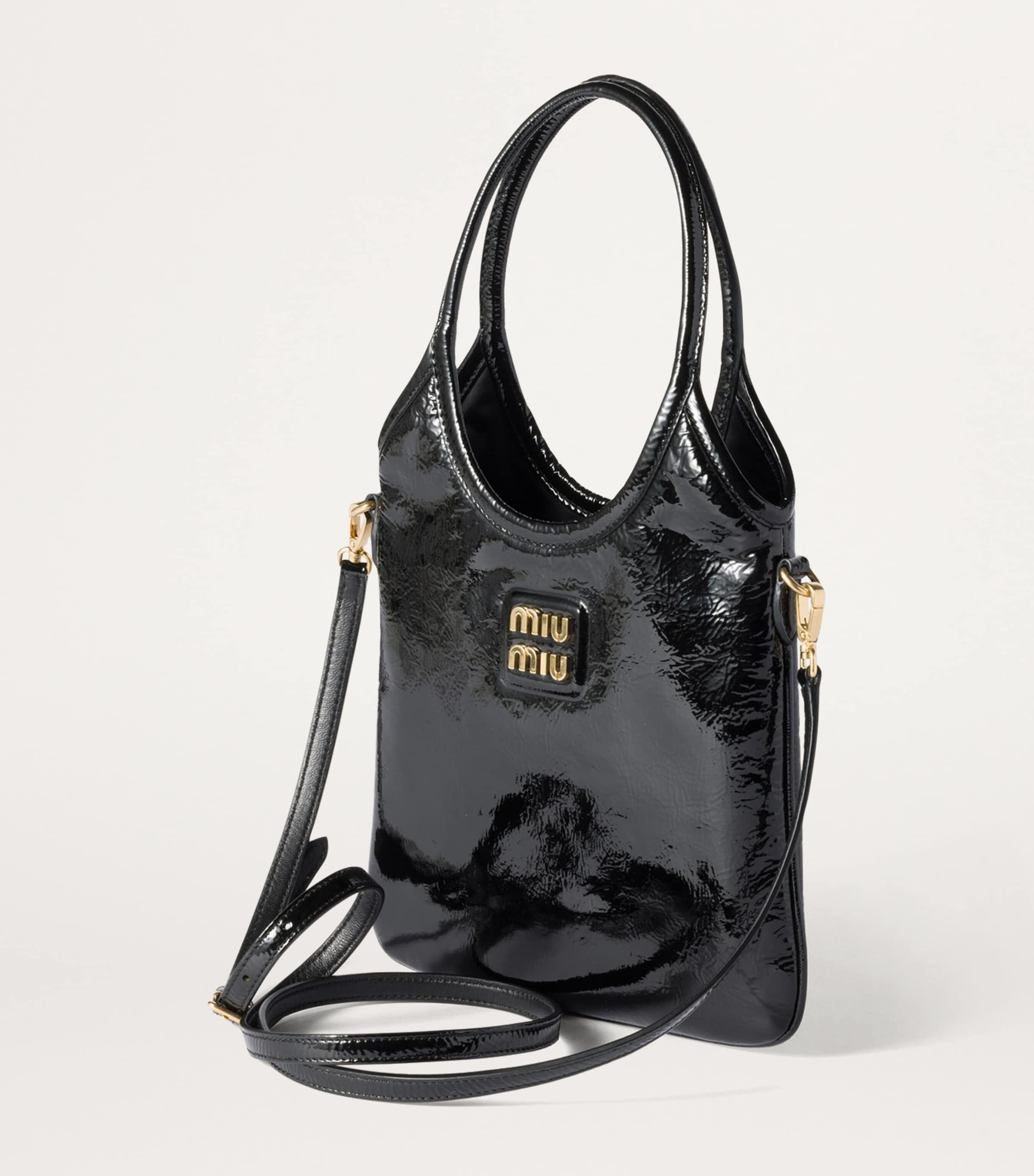 Miu Miu Patent Naplak Leather Ivy Tote Bag | Harrods DE