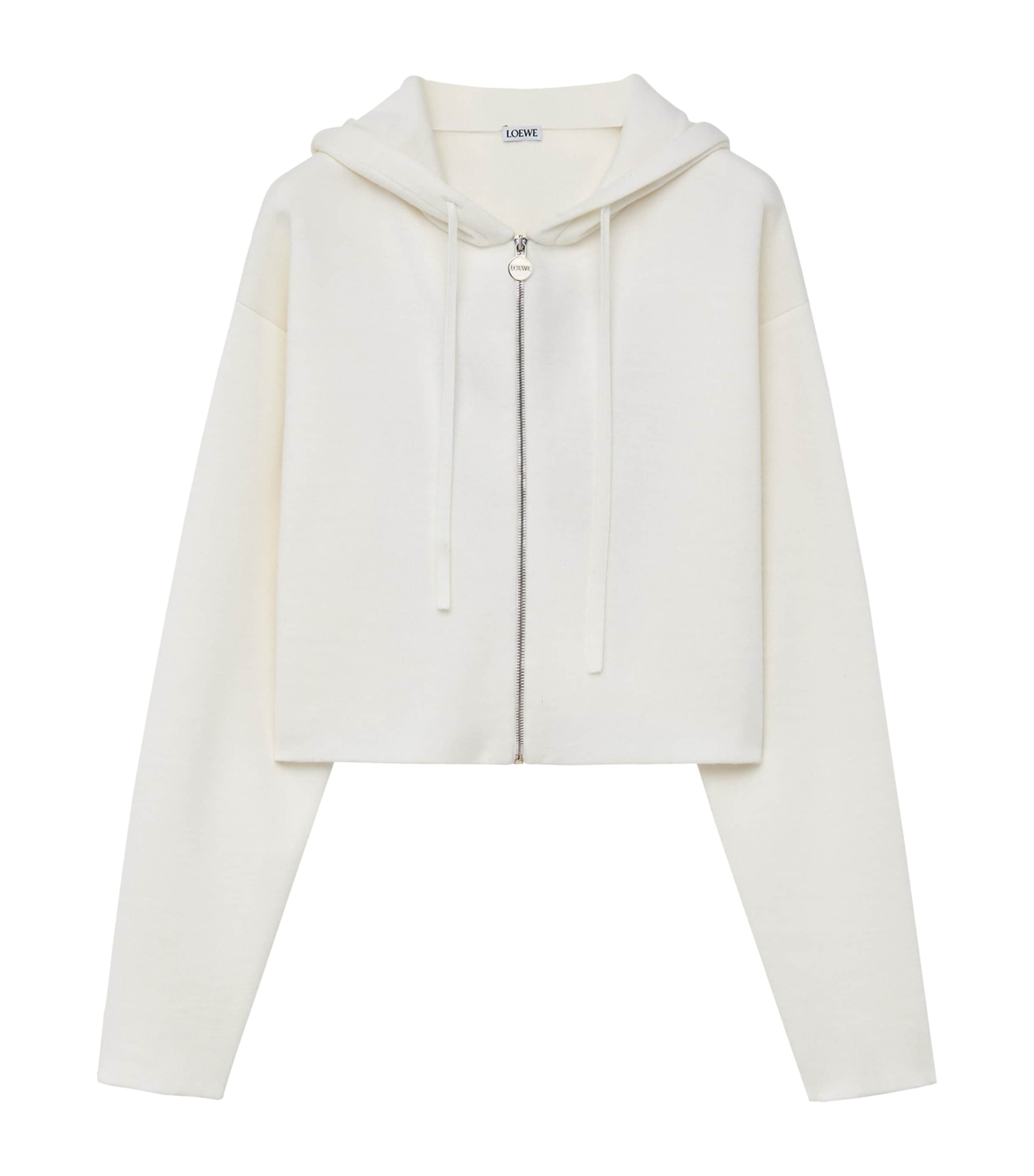 Loewe Kapuzenjacke Anagram Aus Einem Wollgemisch In White