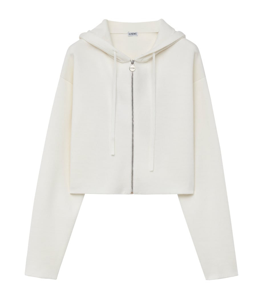 Anagram Zip-Up Hoodie WHITE Image 1