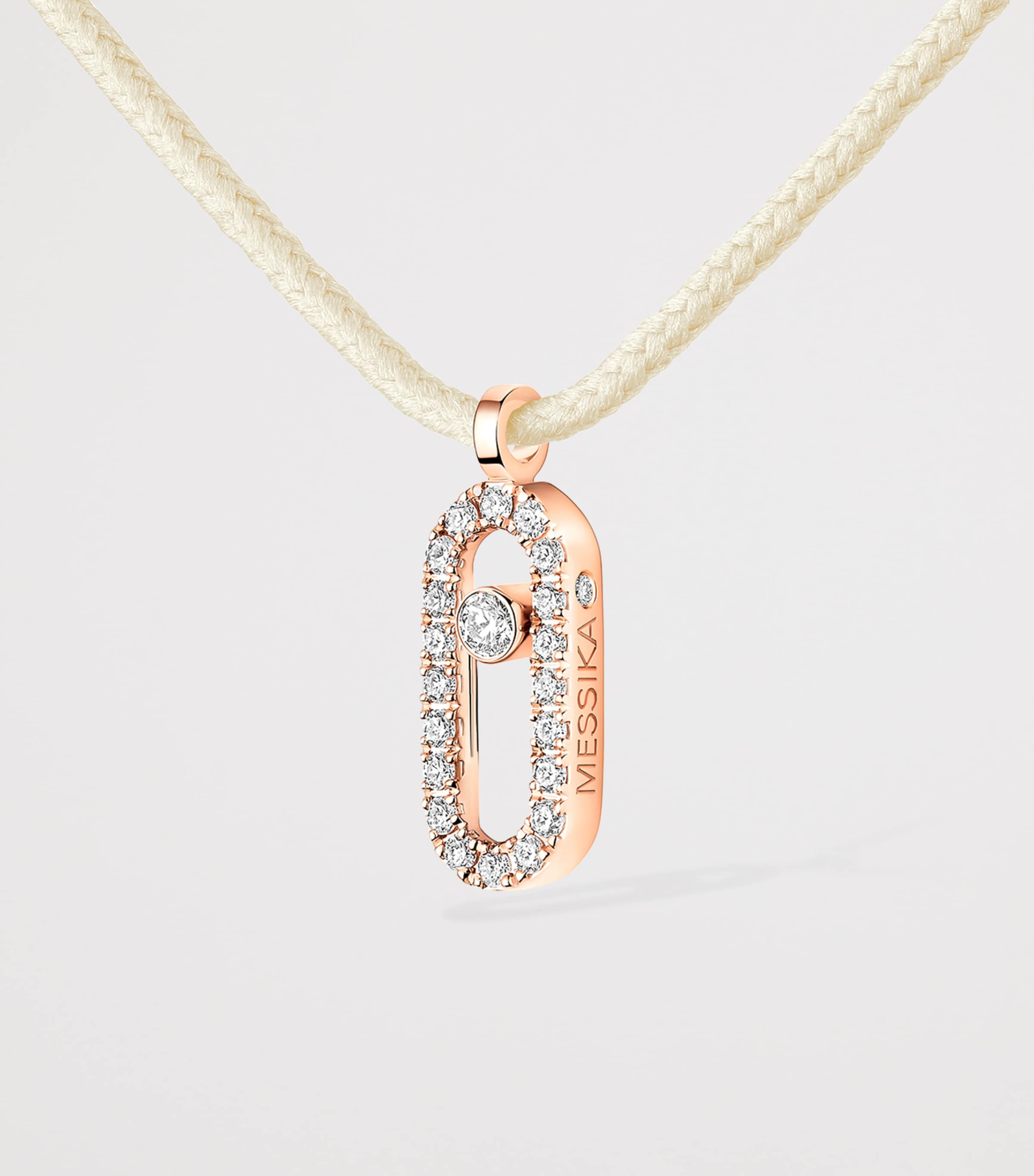 Messika Messika Care(s) Pink Gold and Diamond Pavé Necklace (0.09ct) Pink Gold Image 3