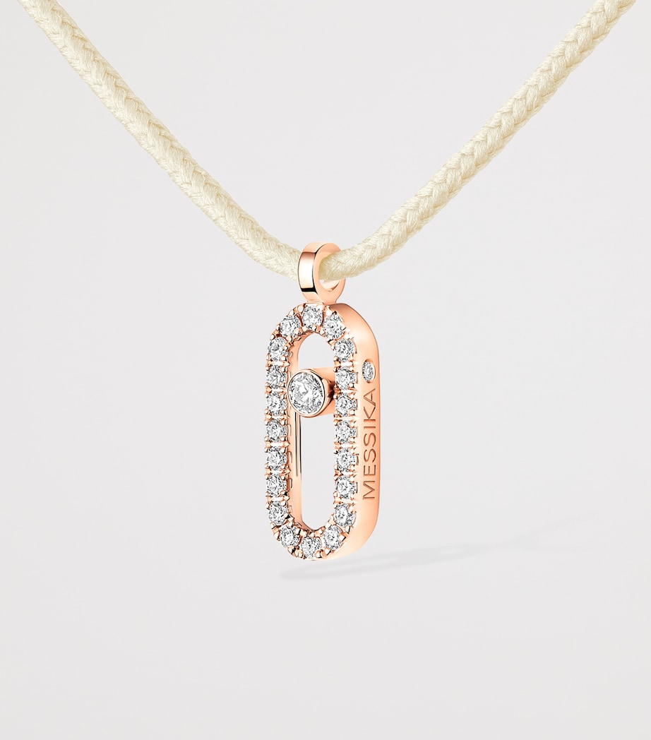 Messika Messika Care(s) Pink Gold and Diamond Pavé Necklace (0.09ct) Pink Gold Image 3