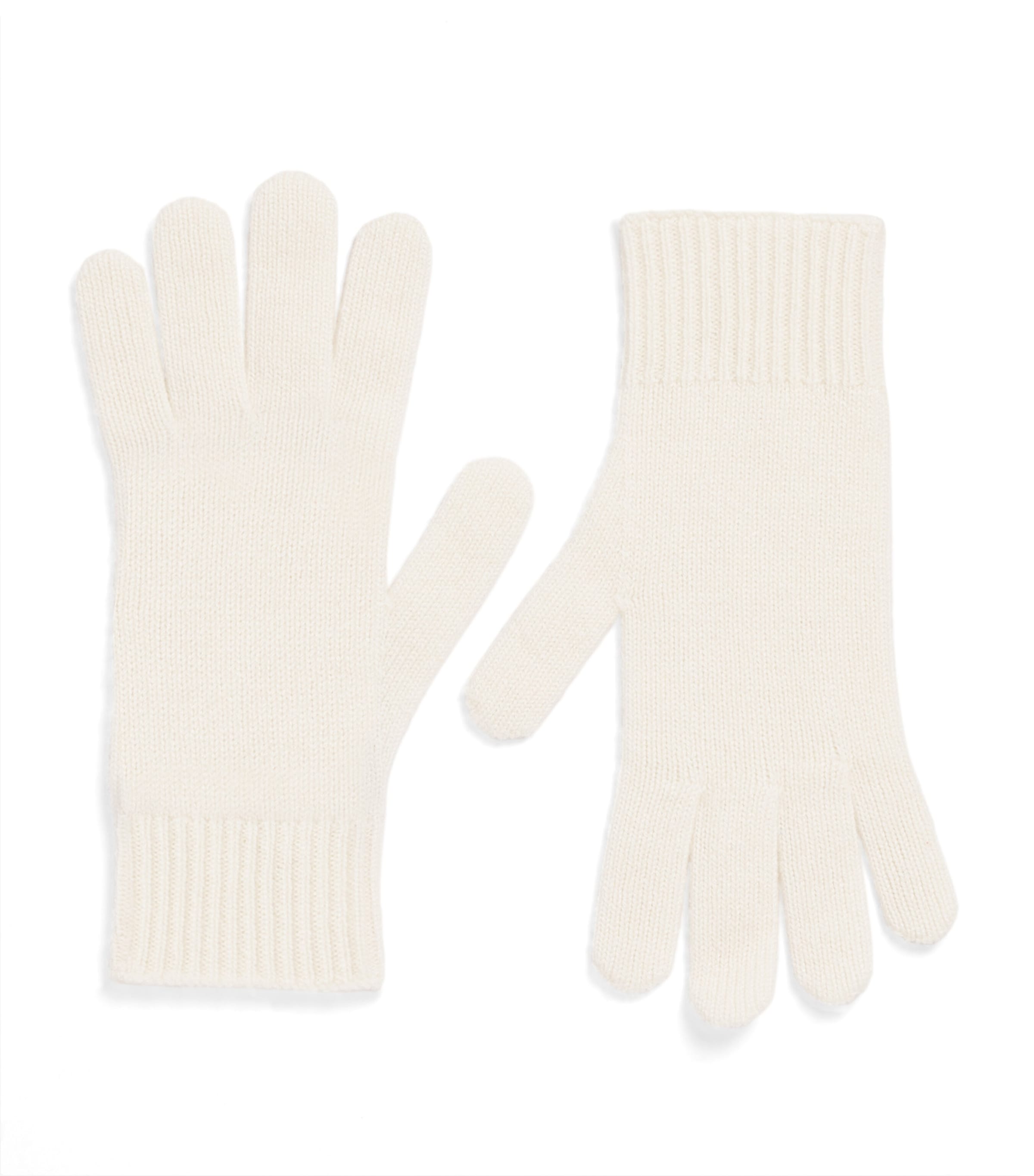 Weekend Max Mara Cashmere Monogram Gloves In White