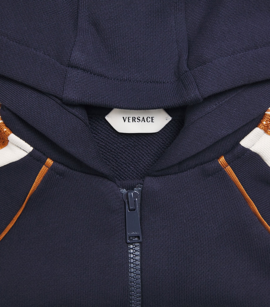 Versace Kids Cotton Greca-Embroidered Hoodie (6-36 Months) Image 4