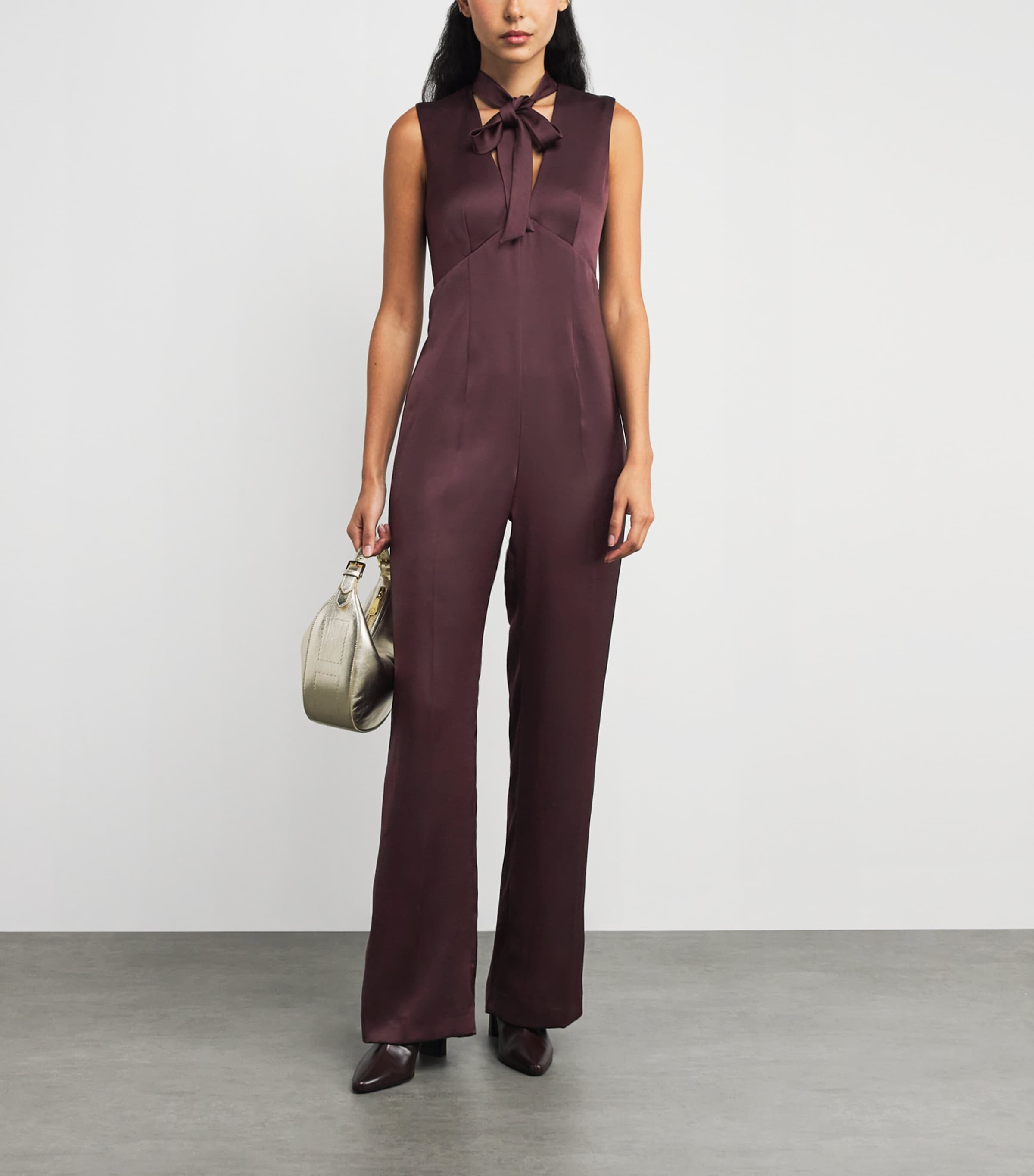Satin Jumpsuit AUBERGINE Image 2
