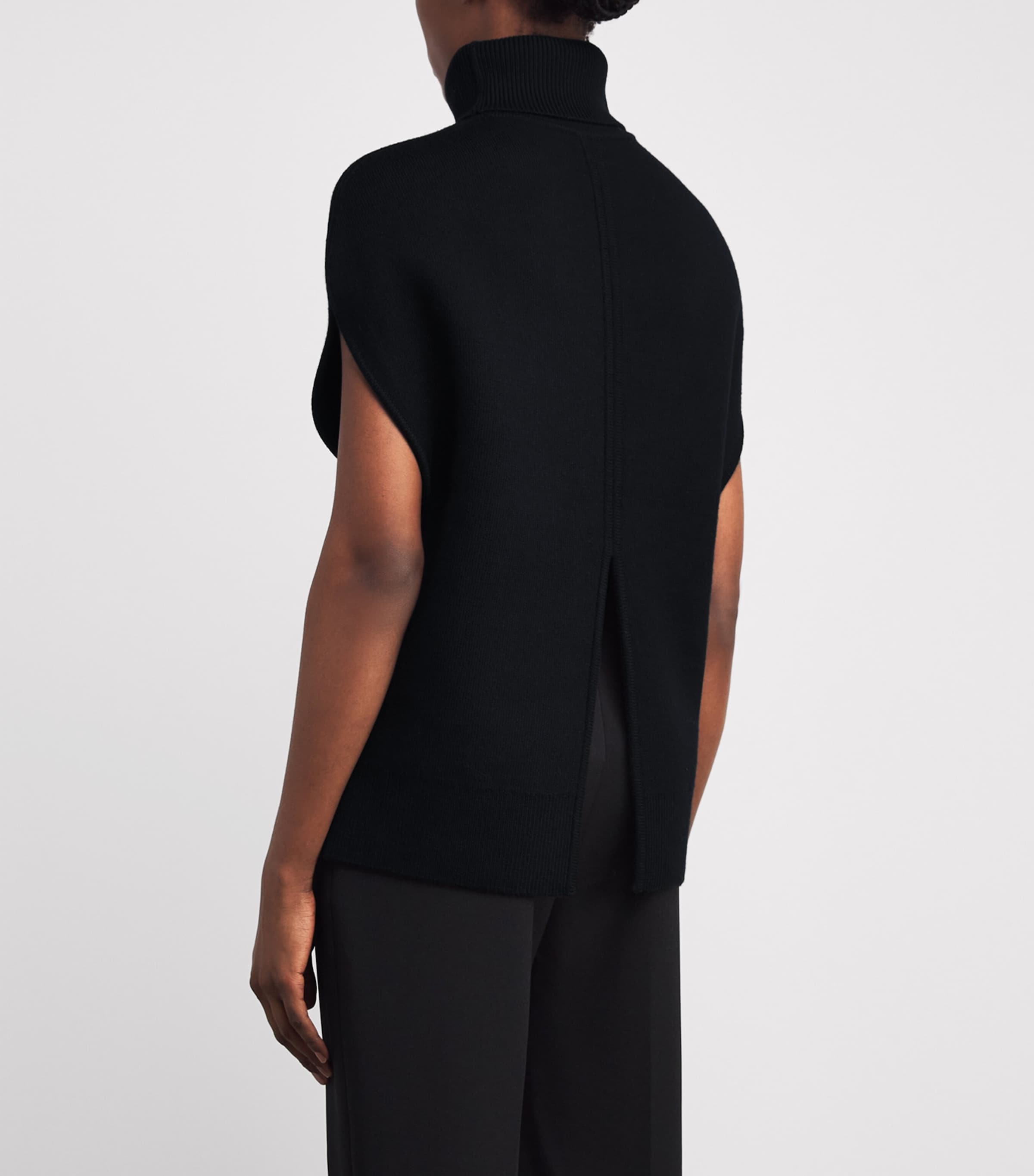 Wool-Blend Rollneck Sweater 001 BLACK Image 4