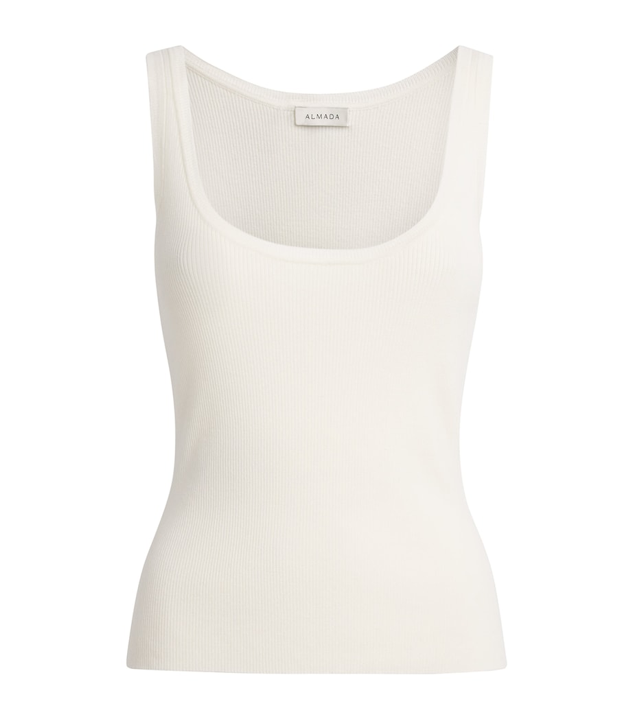 Almada Label Womens Wool-Silk-Cashmere Indy Tank Top Cream Image 1